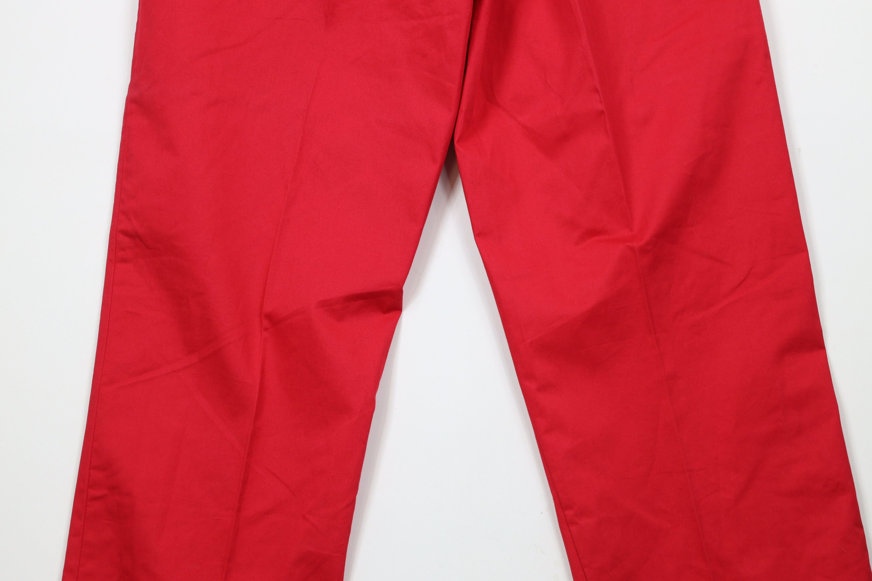 Ralph Lauren × Vintage Vintage 90s Ralph Lauren Wide Leg Cotton Chino Pants Red Size US 32 / EU 48 - 11 Thumbnail