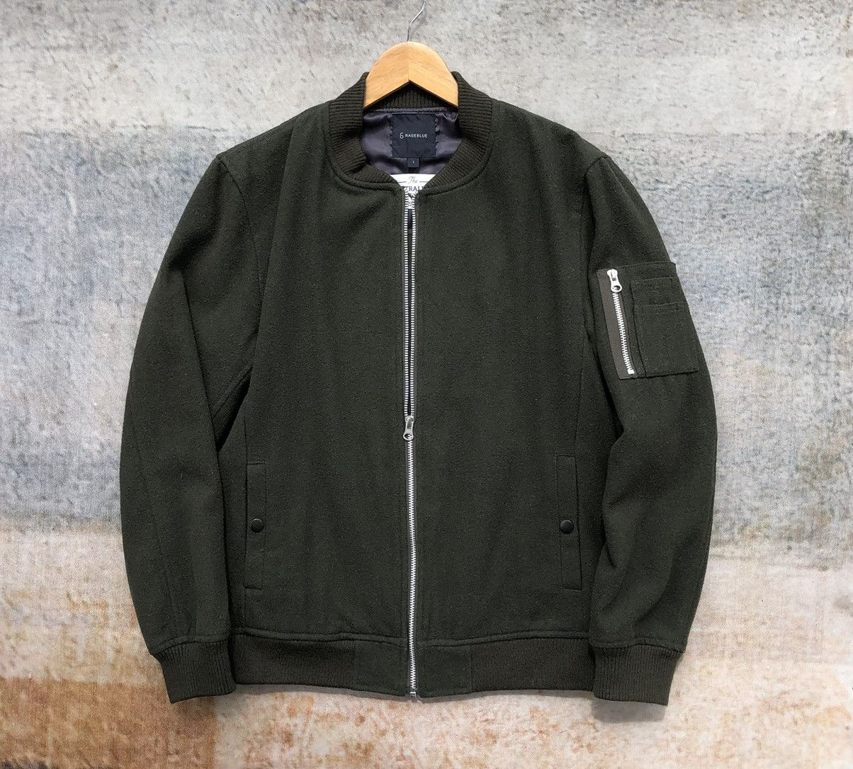 RAGEBLUE Rageblue Australian Merino Wool Ma-1 Blouson Bomber Jacket Size US L / EU 52-54 / 3 - 9 Thumbnail