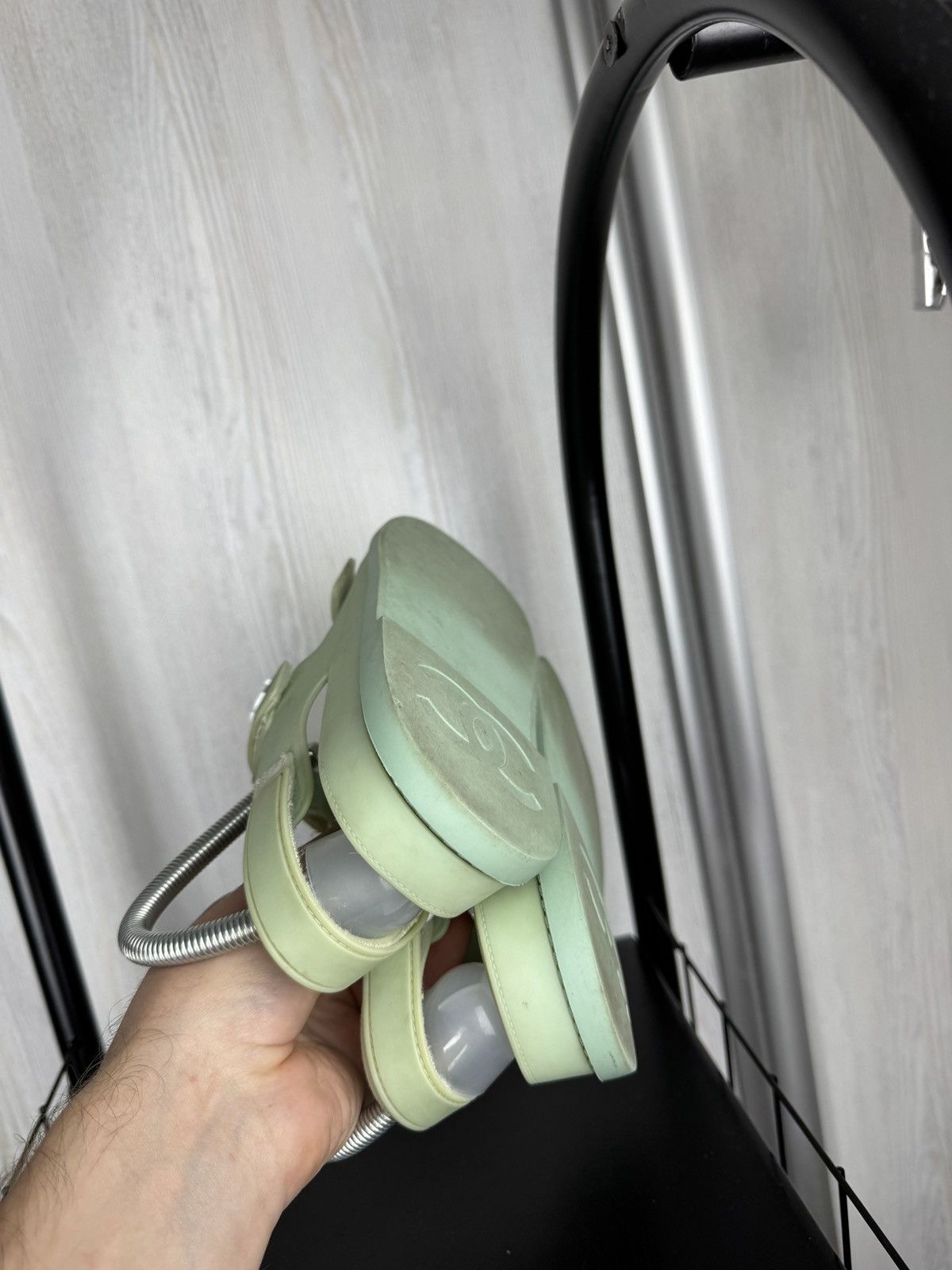 Chanel Chanel "Dad" Sandals Green Premium Size US 7 / IT 37 - 14 Thumbnail