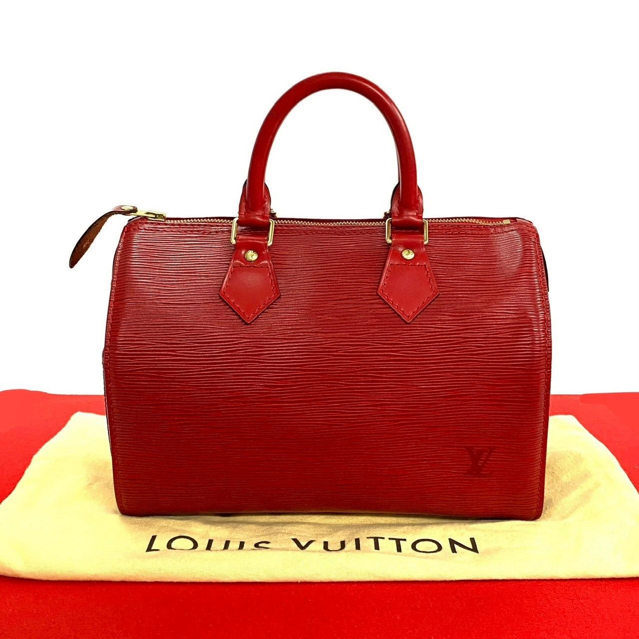 Louis Vuitton Louis Vuitton Handbag Red Leather Size ONE SIZE - 1 Thumbnail