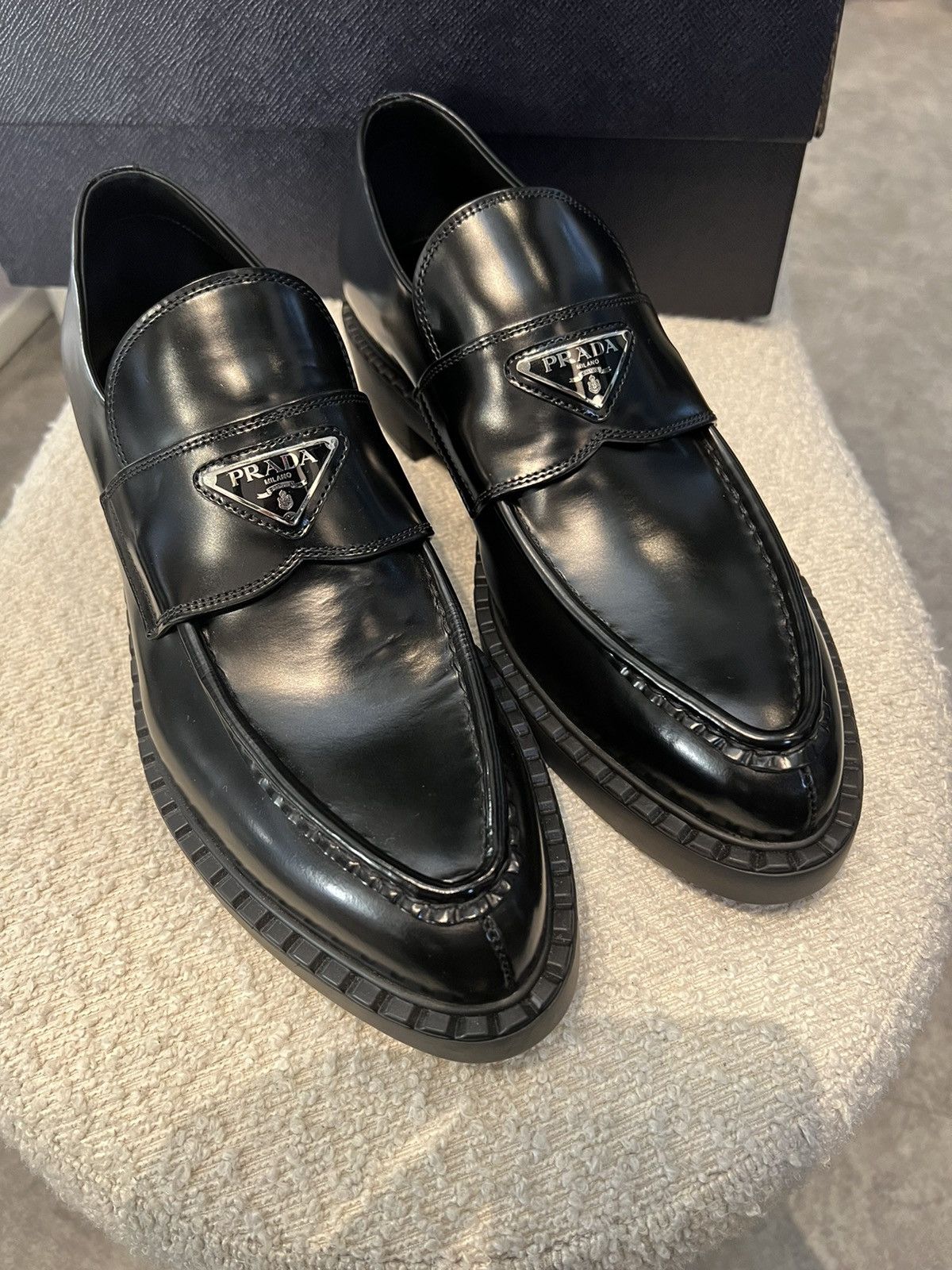 Prada Prada logo loafers Size US 8.5 / EU 41-42 - 1 Thumbnail
