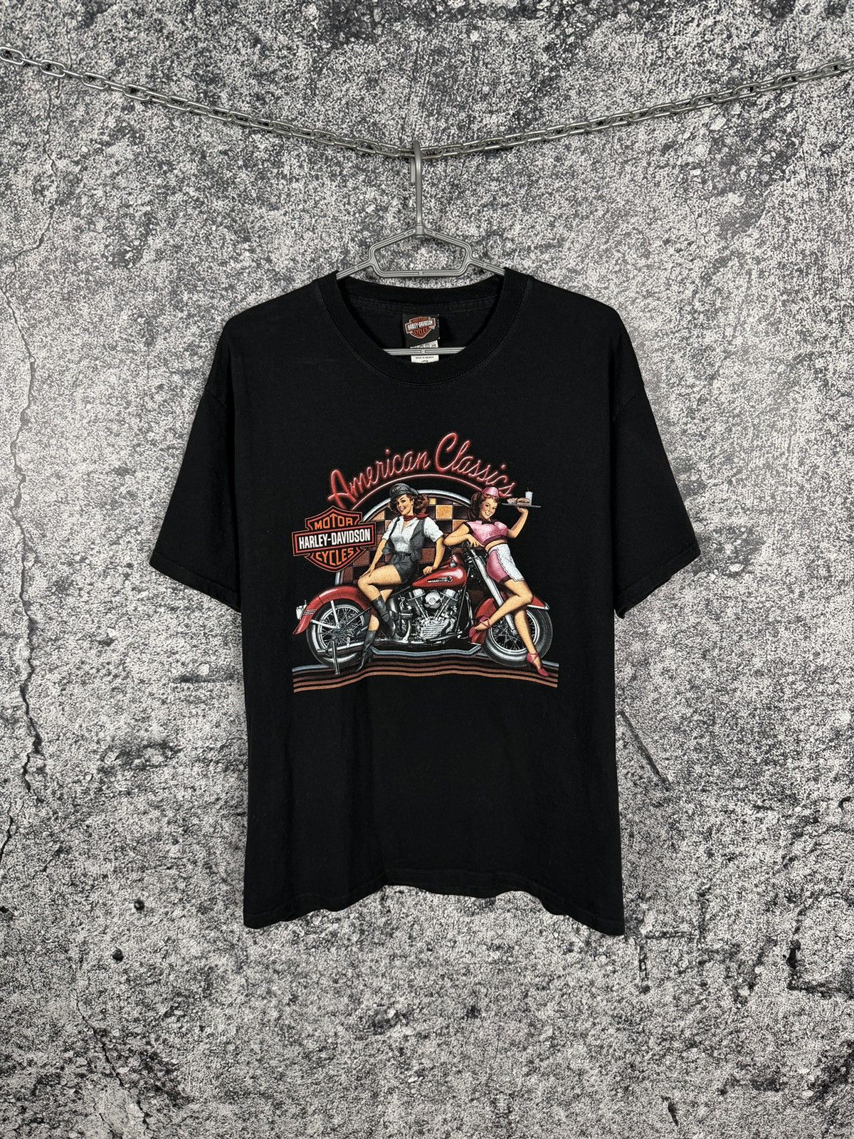 Harley Davidson Harley Davidson American Classic Pin Up Motorcycle T-Shirt L Size US L / EU 52-54 / 3 - 1 Thumbnail