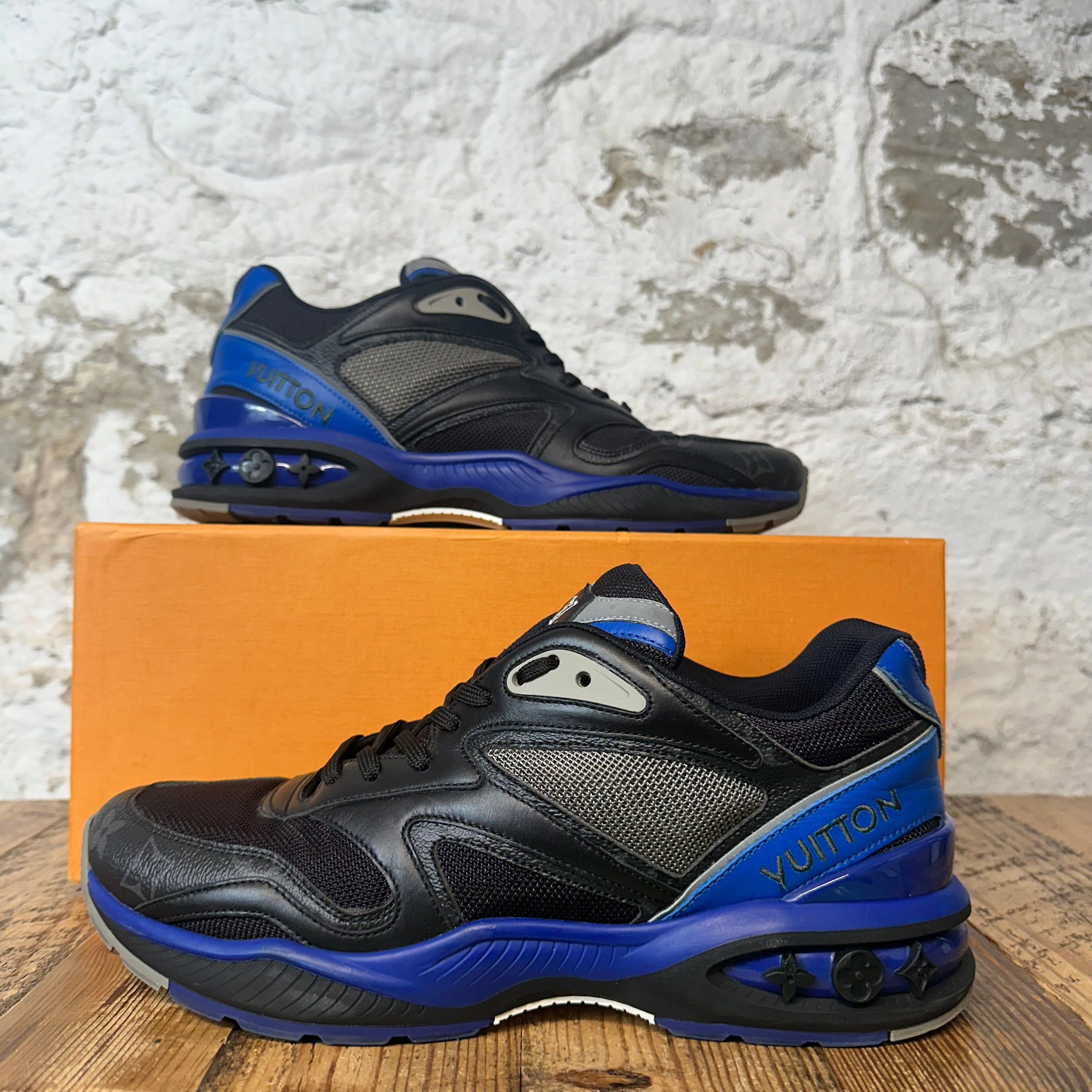 Louis Vuitton Louis Vuitton Blue Black Trail Sneaker Sz 8.5 (7LV) Size US 8.5 / EU 41-42 - 2 Thumbnail
