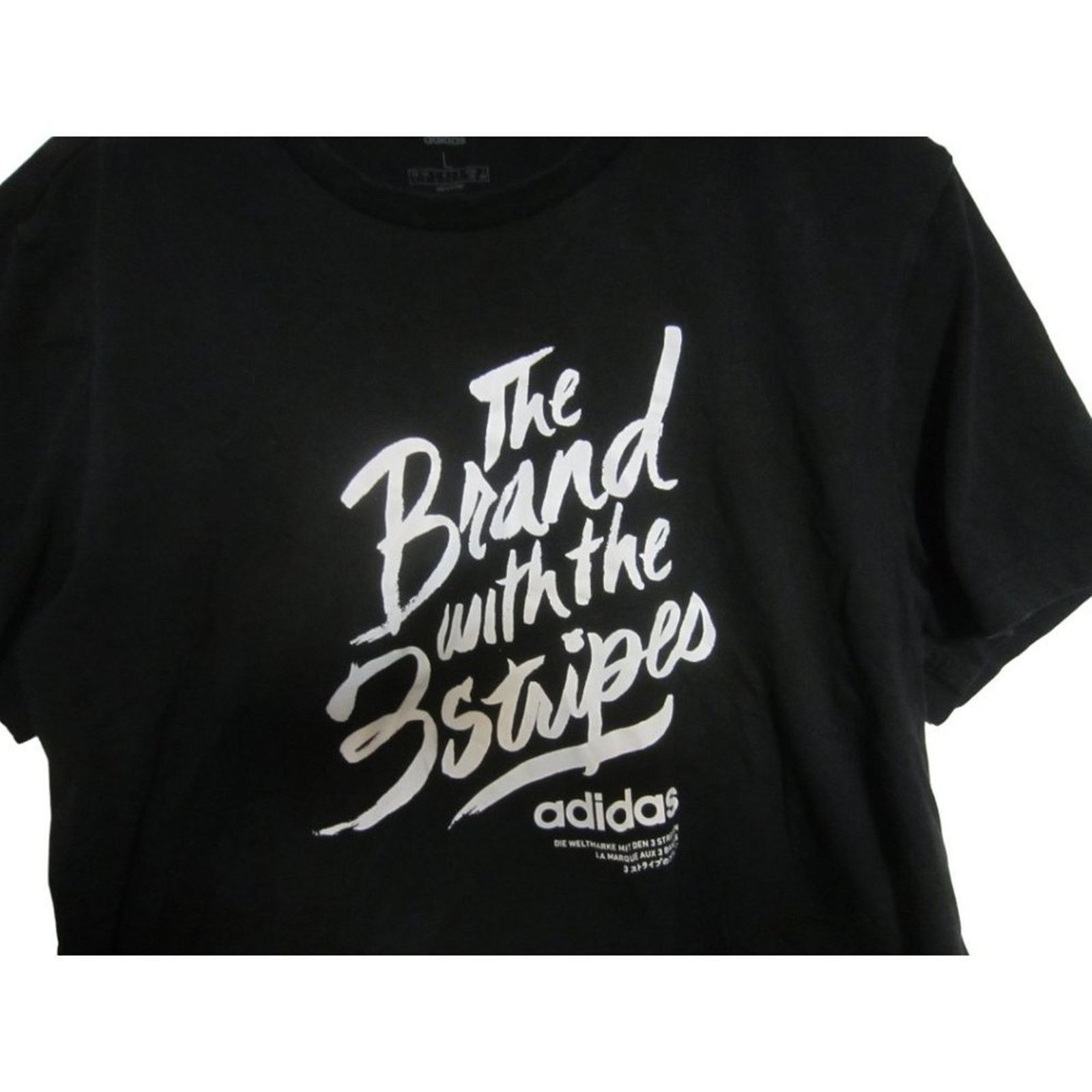 Adidas Streetwear Graphic Black Cropped Tee Adidas Size L / US 10 / IT 46 - 3 Thumbnail
