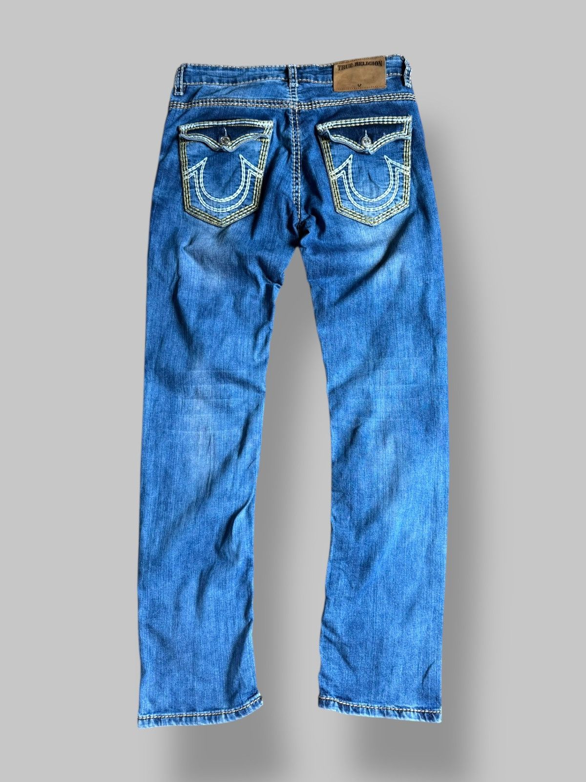 True Religion Vintage True Religion Yellow White Stitch Jeans Size US 34 / EU 50 - 1 Thumbnail