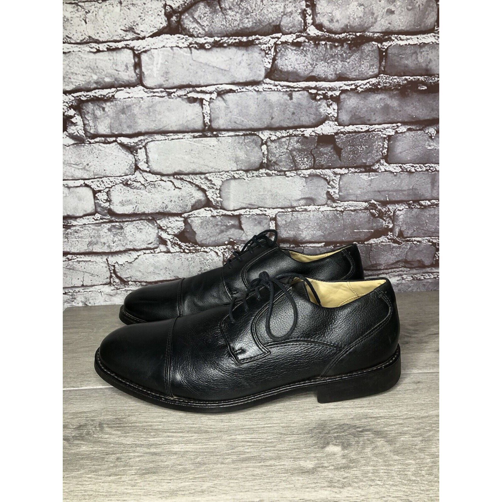 Other Studio Belverde Duke Black Leather Cap Toe Oxfords Dress Sho Size US 11 / EU 44 - 10 Thumbnail