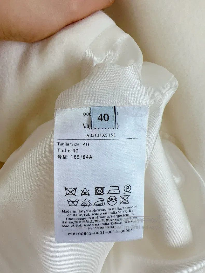Valentino Valentino White wool coat Size L / US 10 / IT 46 - 4 Thumbnail