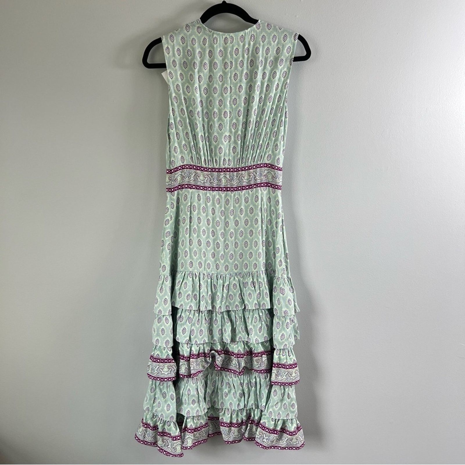 Sandro NWT Sandro Paris Ruffle Tiered Midi Dress Sleeveless Size S / US 4 / IT 40 - 8 Thumbnail