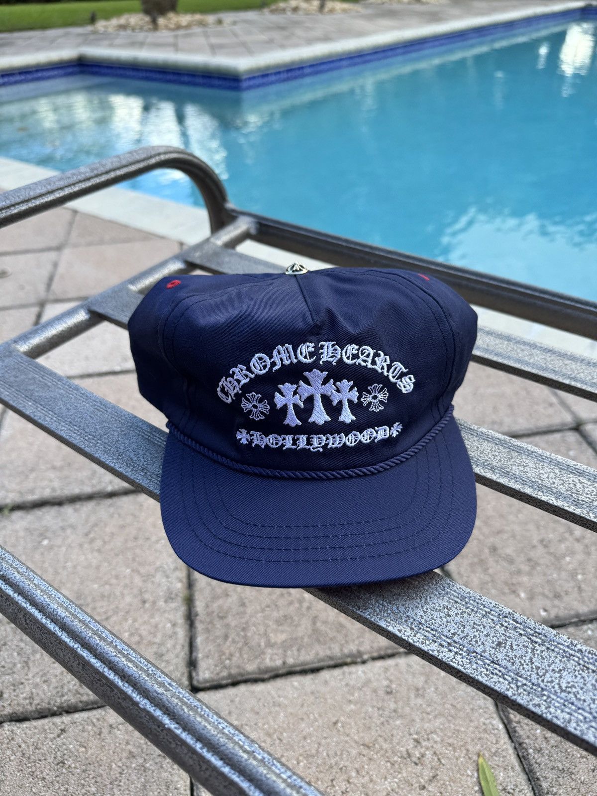 Chrome Hearts CHROME HEARTS BASEBALL CAP - CROSS WAXED DENIM