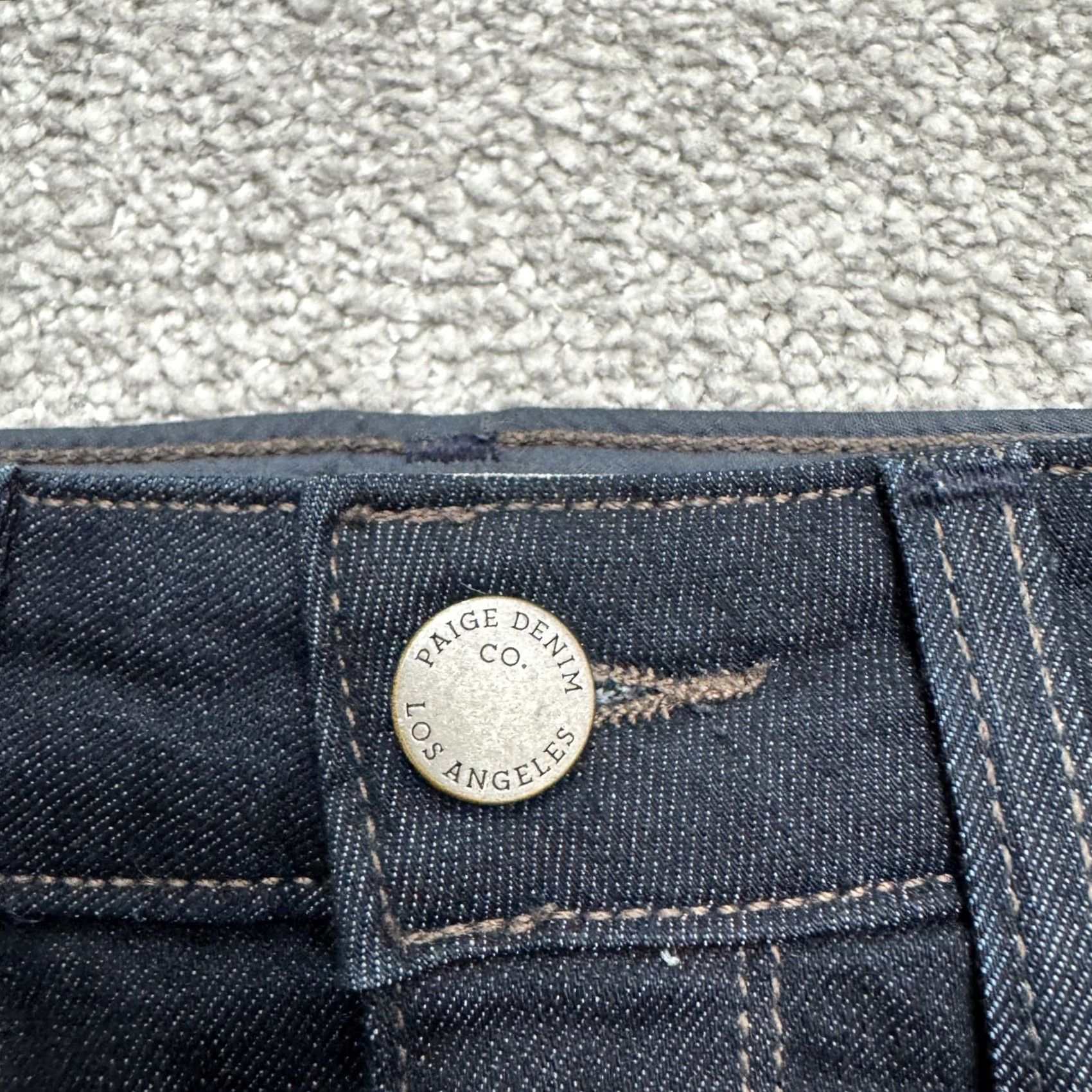 Paige Paige Skyline Jeans Womens 25 Dark Blue Denim Slim Skinny Mid Rise 5-Pocket City Outdoor Streetwear Mens Womens Girls? Size 42" / US 20 - 5 Thumbnail