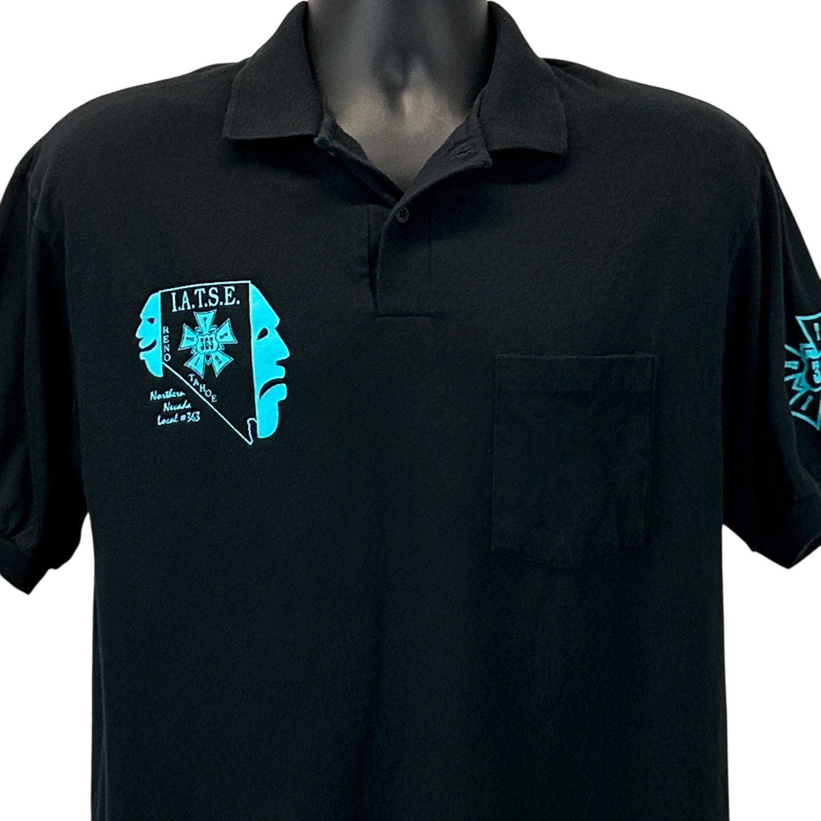 Anvil Vintage 90s IATSE Local 363 Nevada Polo Shirt M Medium Size US M / EU 48-50 / 2 - 1 Thumbnail