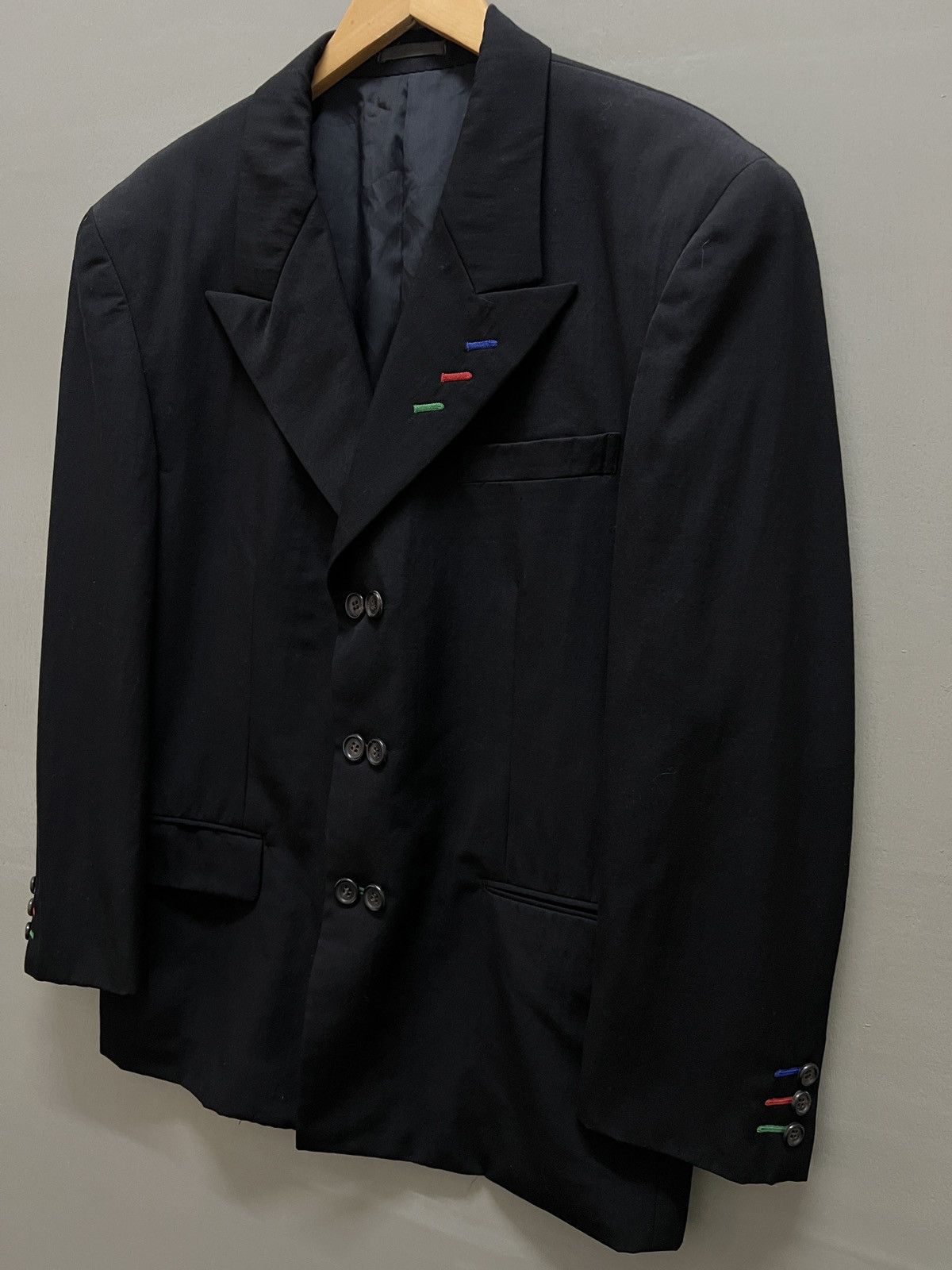 Comme des Garcons Homme Plus Vintage 1988 Comme Des Garçons black Wool Blazer Size 42R - 3 Thumbnail