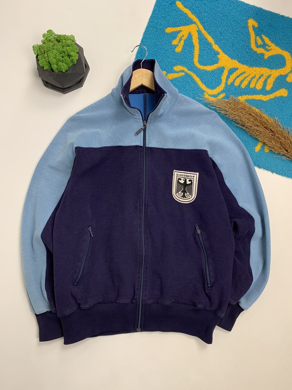 Adidas × Vintage Vintage Adidas Bundeswehr West Germany Distressed Tracktop Size US S / EU 44-46 / 1 - 1 Thumbnail