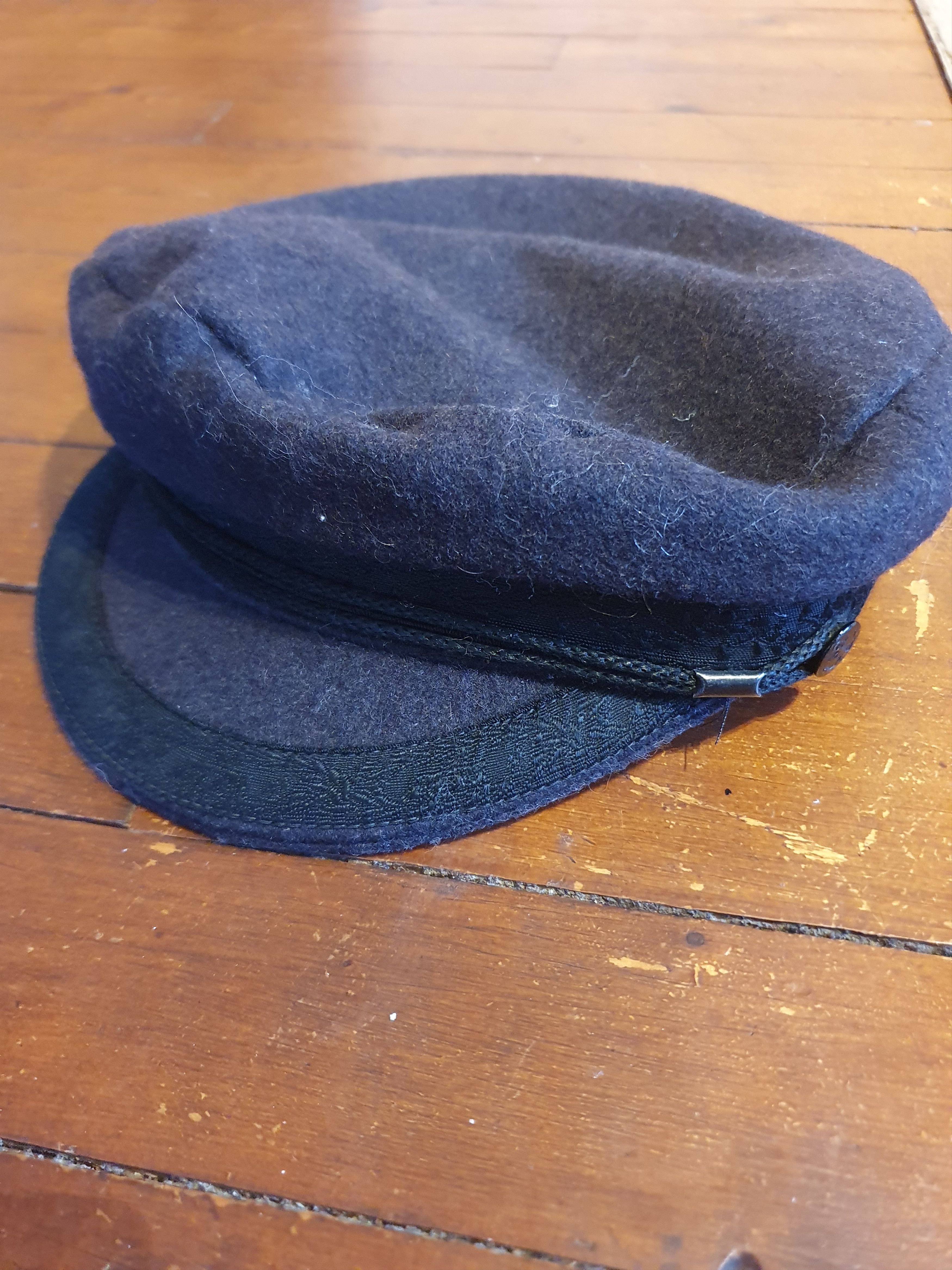 Vintage Royal Imperial Navy Captains Flat Cap Sailor Hat Size ONE SIZE - 1 Thumbnail