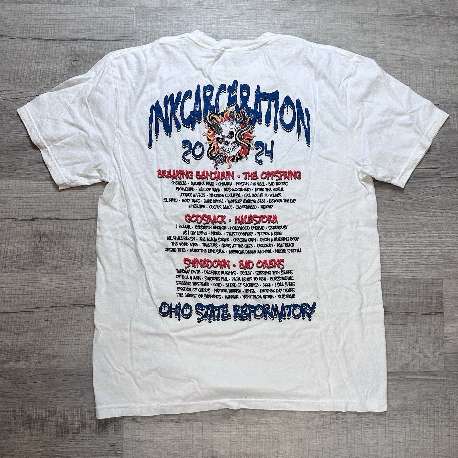 Comfort Colors Inkcarceration Music & Tattoo Festival 2024 Godsmack Tee Size US L / EU 52-54 / 3 - 8 Thumbnail