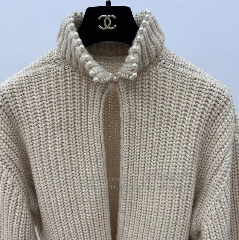 Loewe Loewe Cozy Beige Cashmere Cardigan . Size XS / US 0-2 / IT 36-38 - 3 Thumbnail
