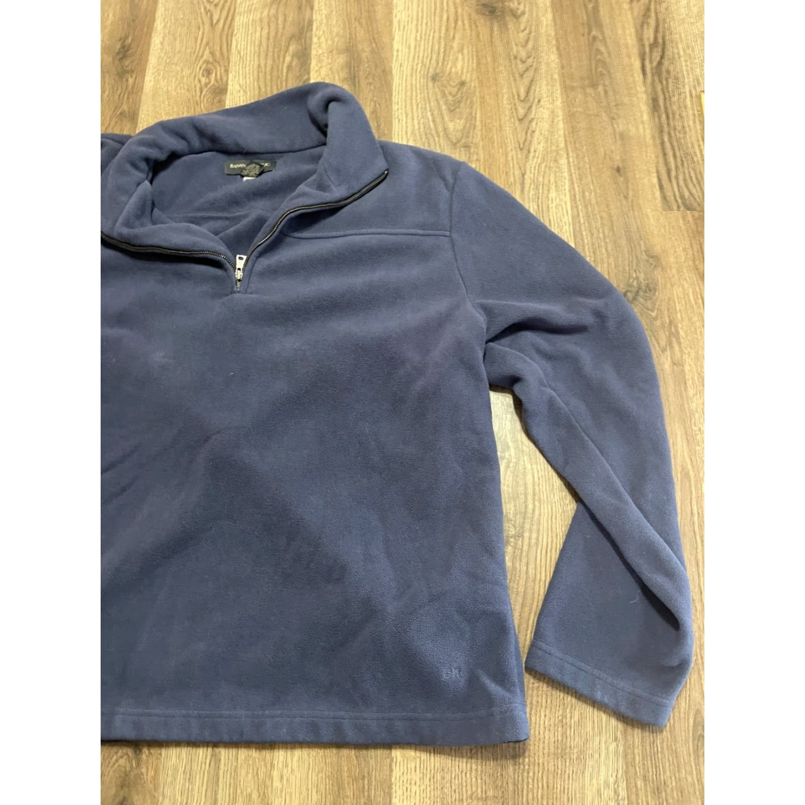 Banana Republic Banana Republic Sweater Men's Size Large Blue Pullover 1/4 Zip Up Fleece Size US L / EU 52-54 / 3 - 4 Thumbnail