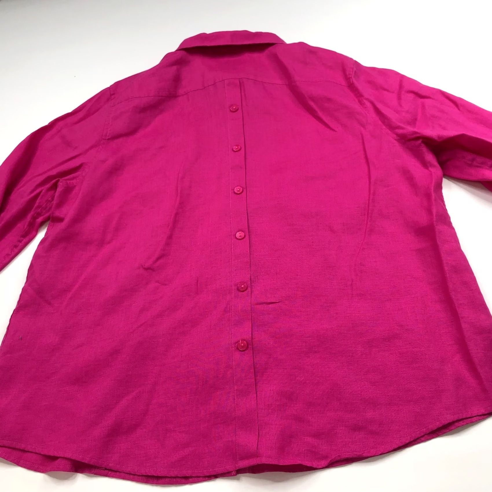 Vintage Chico's Shirt XL Pink 100% Linen Long Sleeve Button-Up Casual Womens Regular Size XL Size XL / US 12-14 / IT 48-50 - 6 Thumbnail