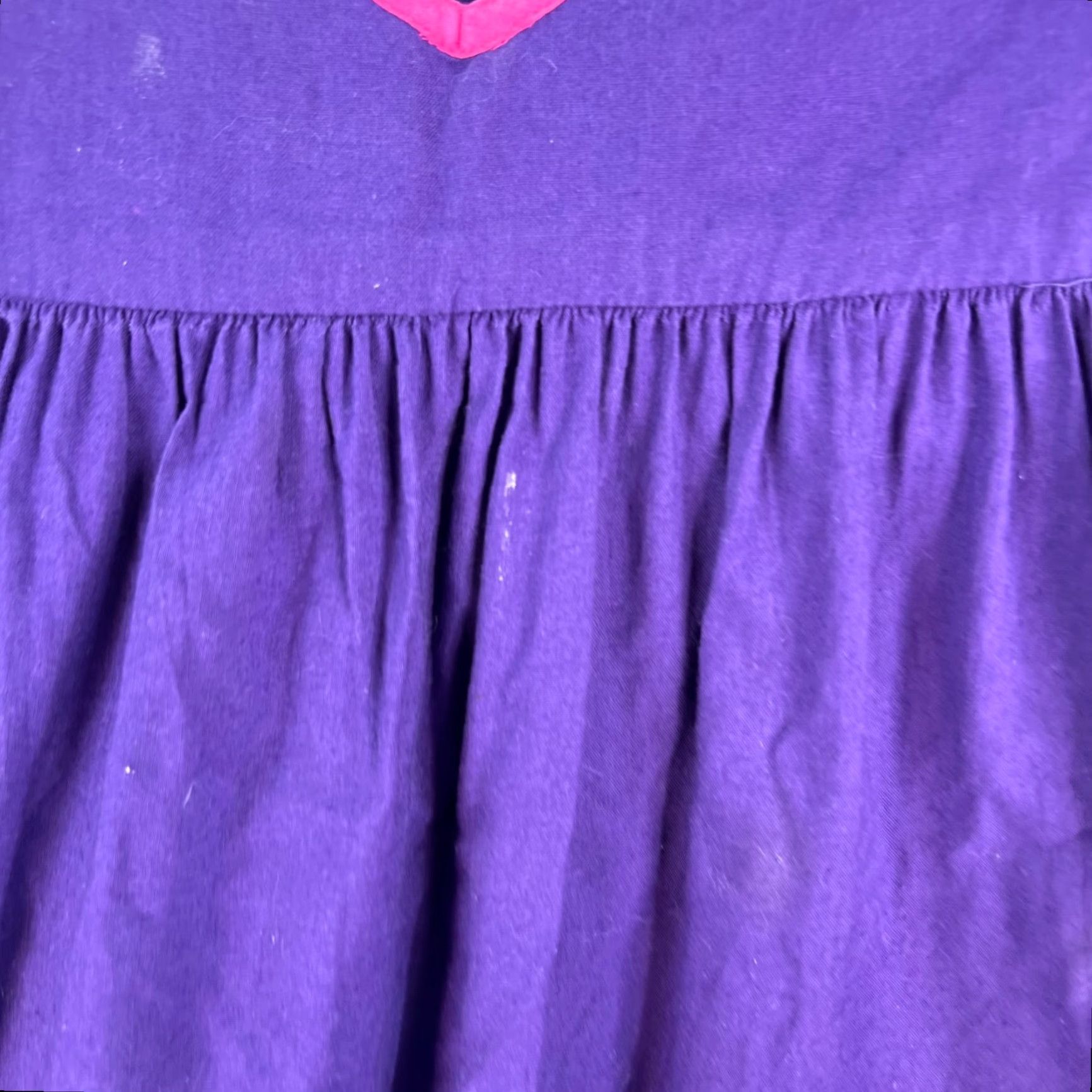 Vintage VINTAGE Darling Maxi Dress Women S Purple Embroidered Cats Applique 80s A-Line Size M / US 6-8 / IT 42-44 - 3 Thumbnail