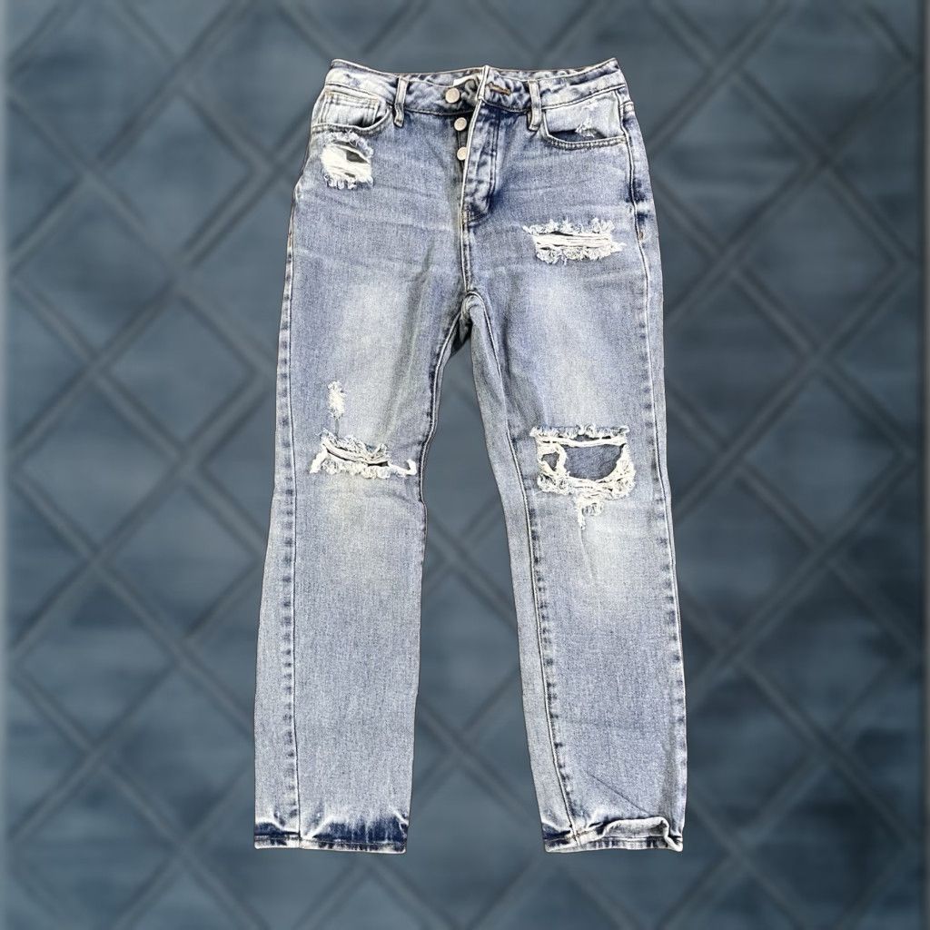 Pacsun PACSUN Mom Jean High Rise Destructed 100% Cotton Denim Jeans Women’s Size 24 Size 42" / US 20 - 1 Thumbnail