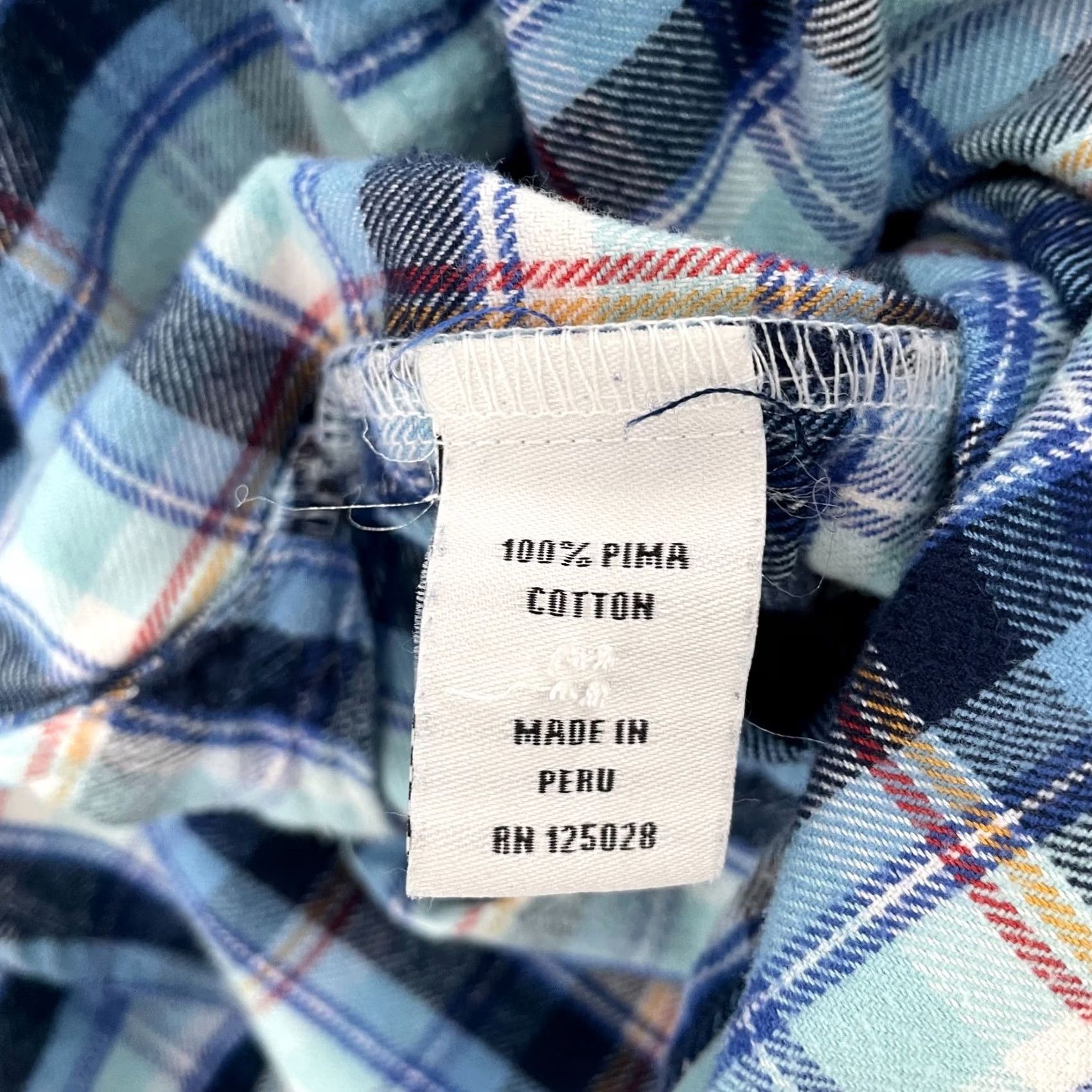 Psycho Bunny Psycho Bunny Shirt Adult 3XL Blue Plaid Pima Cotton Flannel Button Up Mens XXXL Size US XXL / EU 58 / 5 - 6 Thumbnail