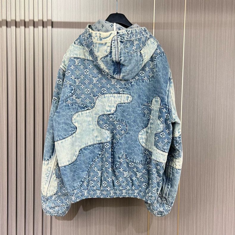 Louis Vuitton Louis Vuitton Second-generation full-print hooded denim jac Size US M / EU 48-50 / 2 - 2 Thumbnail
