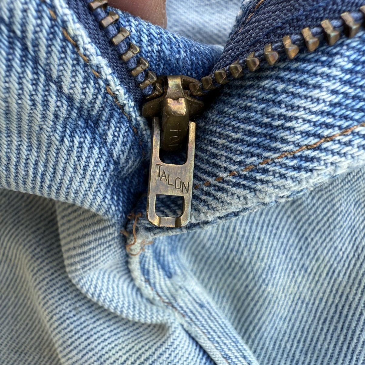 Other VINTAGE RUFF HEWN USA TALON ZIP FADED JEAN DENIM PANTS Size US 34 / EU 50 - 10 Thumbnail