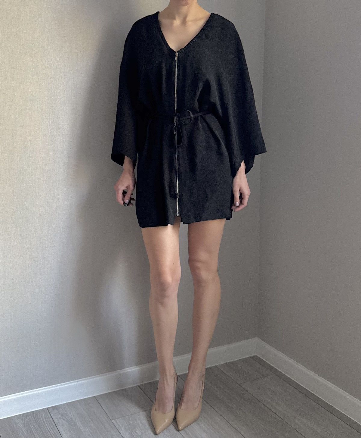 Acne Studios ACNE Jeans black mini dress 100% silk open back size M-L Size M / US 6-8 / IT 42-44 - 10 Thumbnail