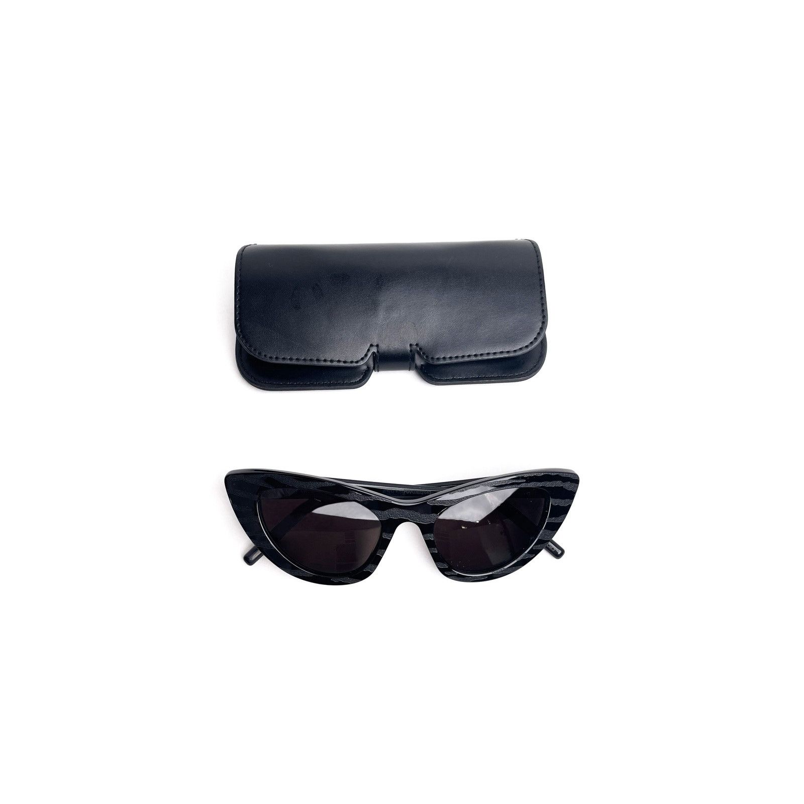 Yves Saint Laurent Black textured cat eye sunnies Size ONE SIZE - 5 Thumbnail