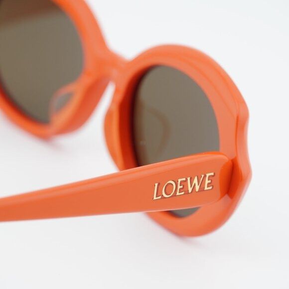 Loewe Loewe LW40147F 42E Sunglasses Orange Geometric Frame, Brown Size ONE SIZE - 5 Thumbnail