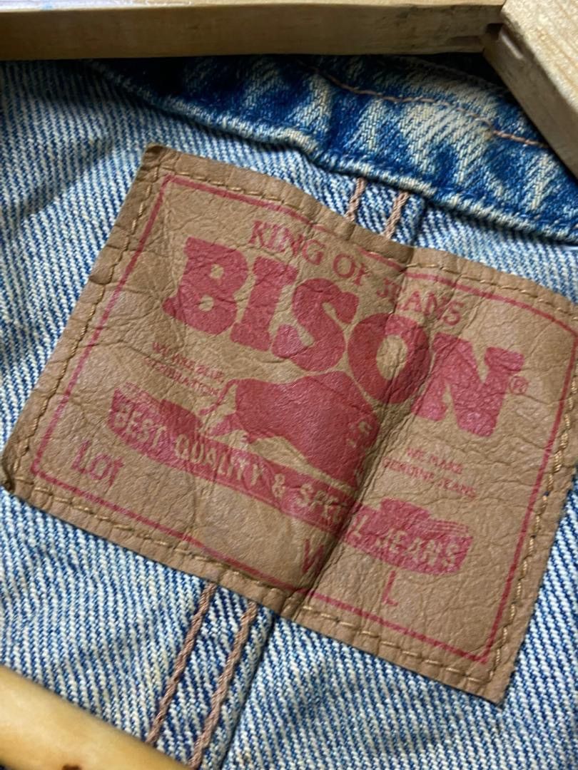 Japanese Brand Bison Country Sleeveless Jean Vest (186) Size M / US 6-8 / IT 42-44 - 3 Thumbnail