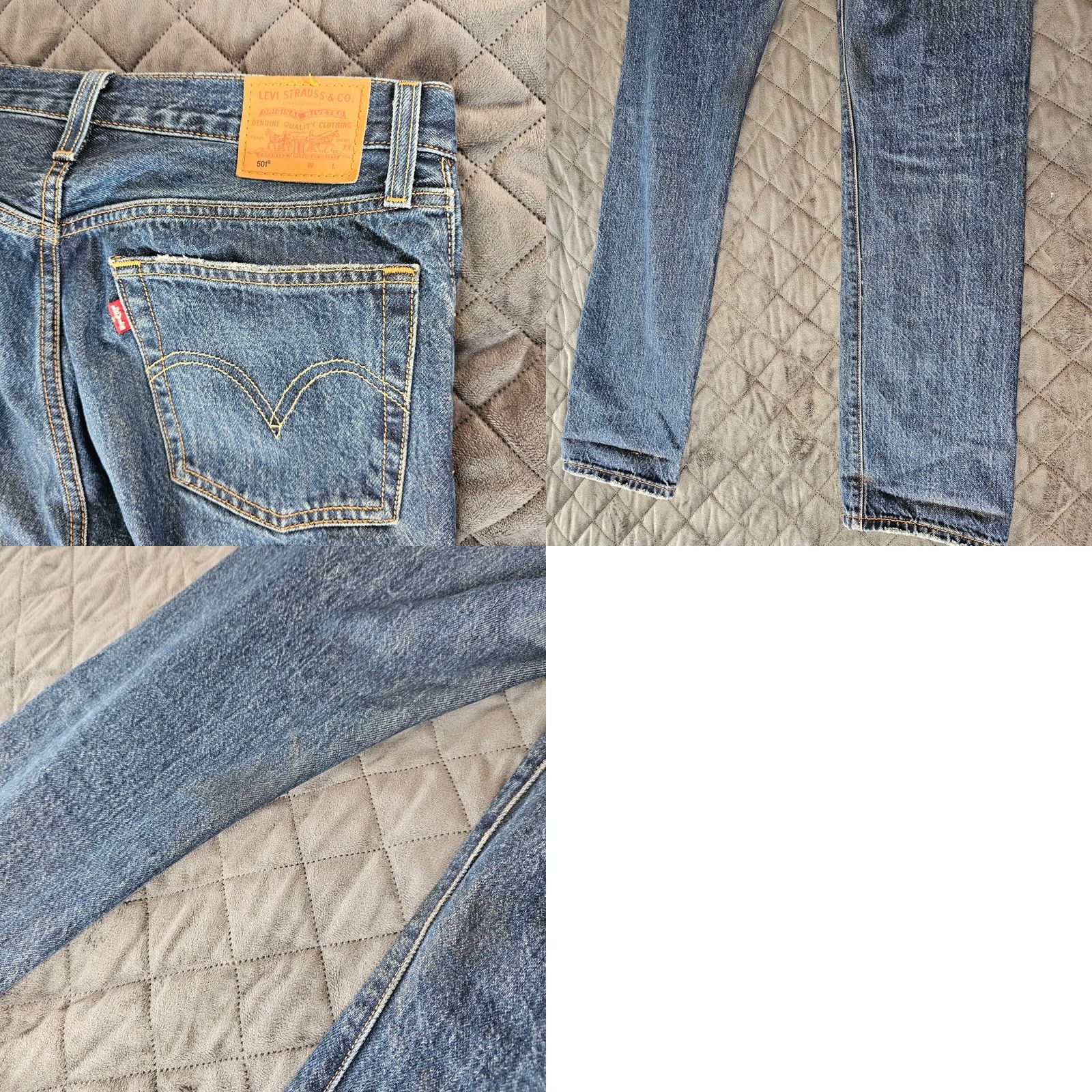 Levi's Levi's 501 Premium Straight Jeans Blue Denim Size W26 L32 Men Straight 5-Pocket Rise Mid Jeans Size US 26 / EU 42 - 9 Thumbnail