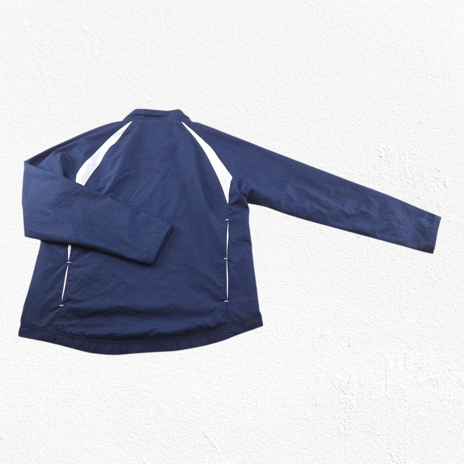 Under Armour Y2K Under Armour Navy White Windbreaker Track Jacket Size M Size M / US 6-8 / IT 42-44 - 9 Thumbnail