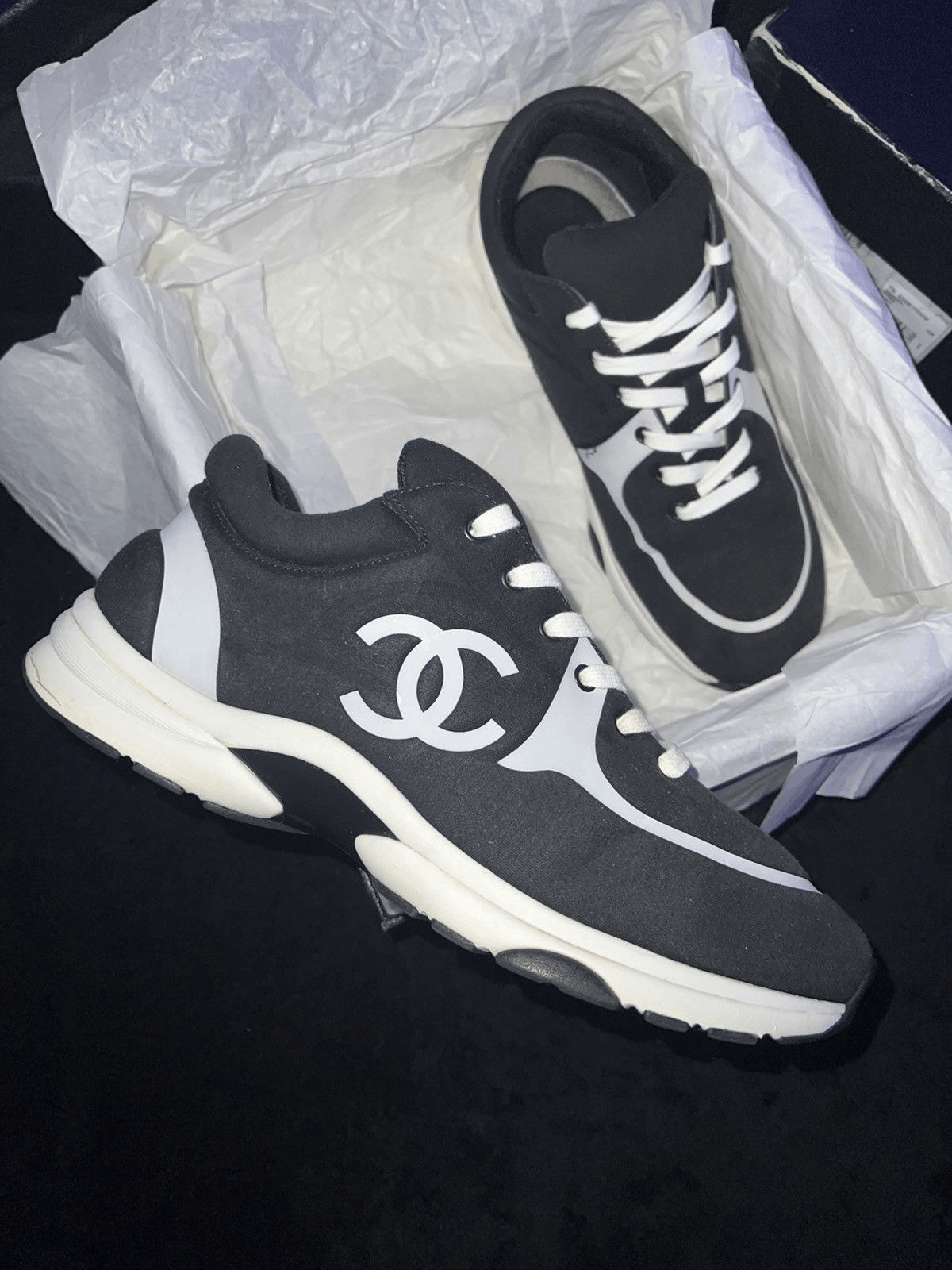 Chanel Chanel CC Trainer “BlackWhite” Size US 11 / EU 44 - 3 Thumbnail