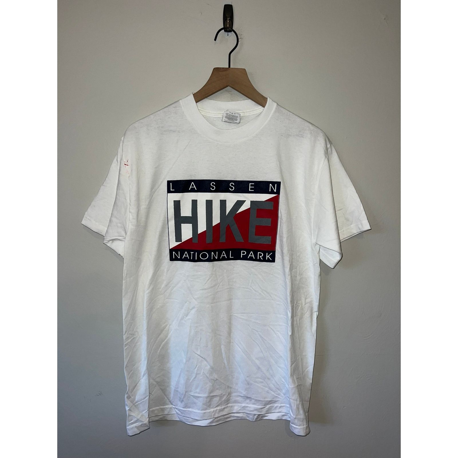 Jerzees 90s Vintage Lassen National Park Hike Hiking Shirt 1990s L Size US M / EU 48-50 / 2 - 1 Thumbnail