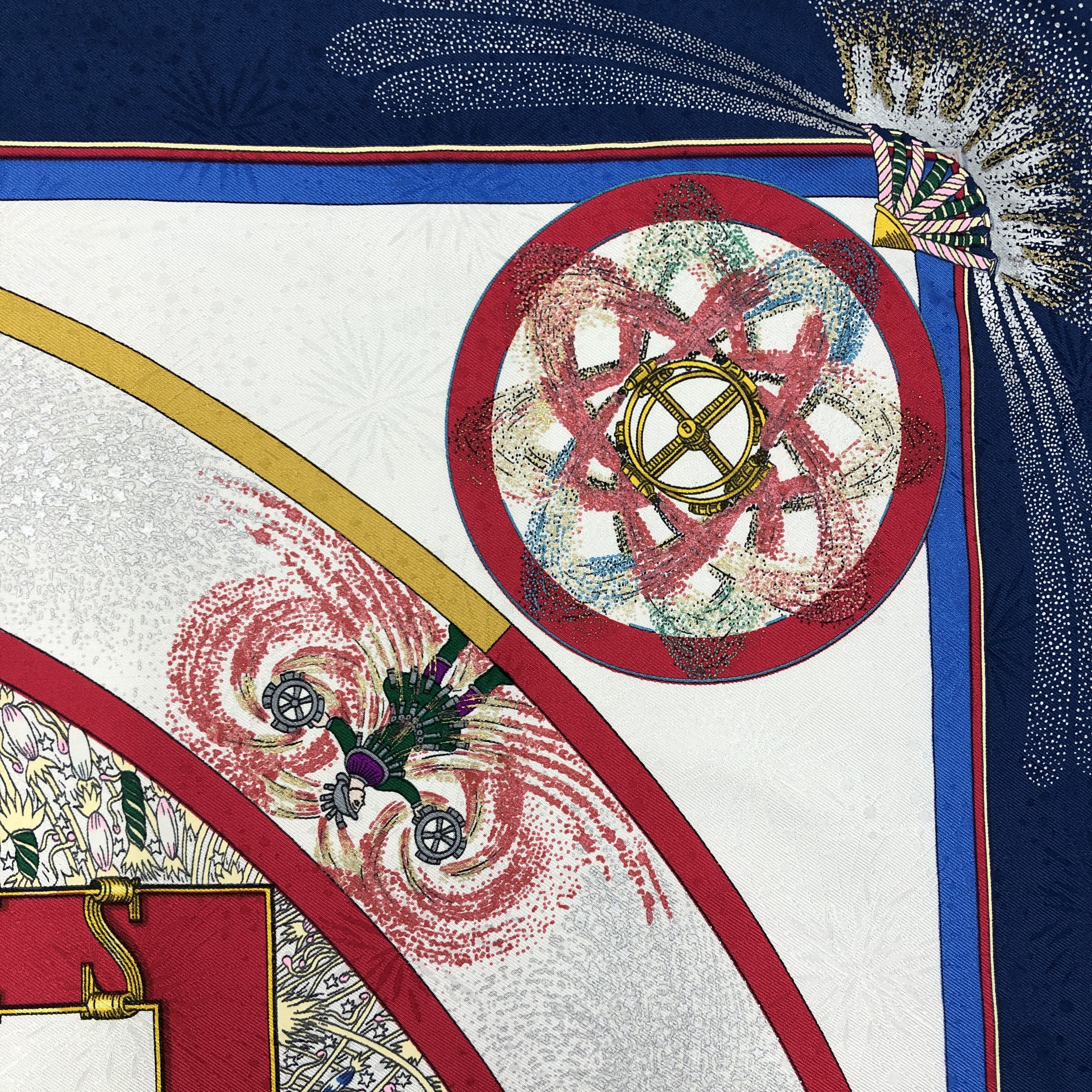 Hermes × Vintage Vintage Hermes Paris SILK Scarf Feux D'Artifice Stole Wraps Size ONE SIZE - 10 Thumbnail