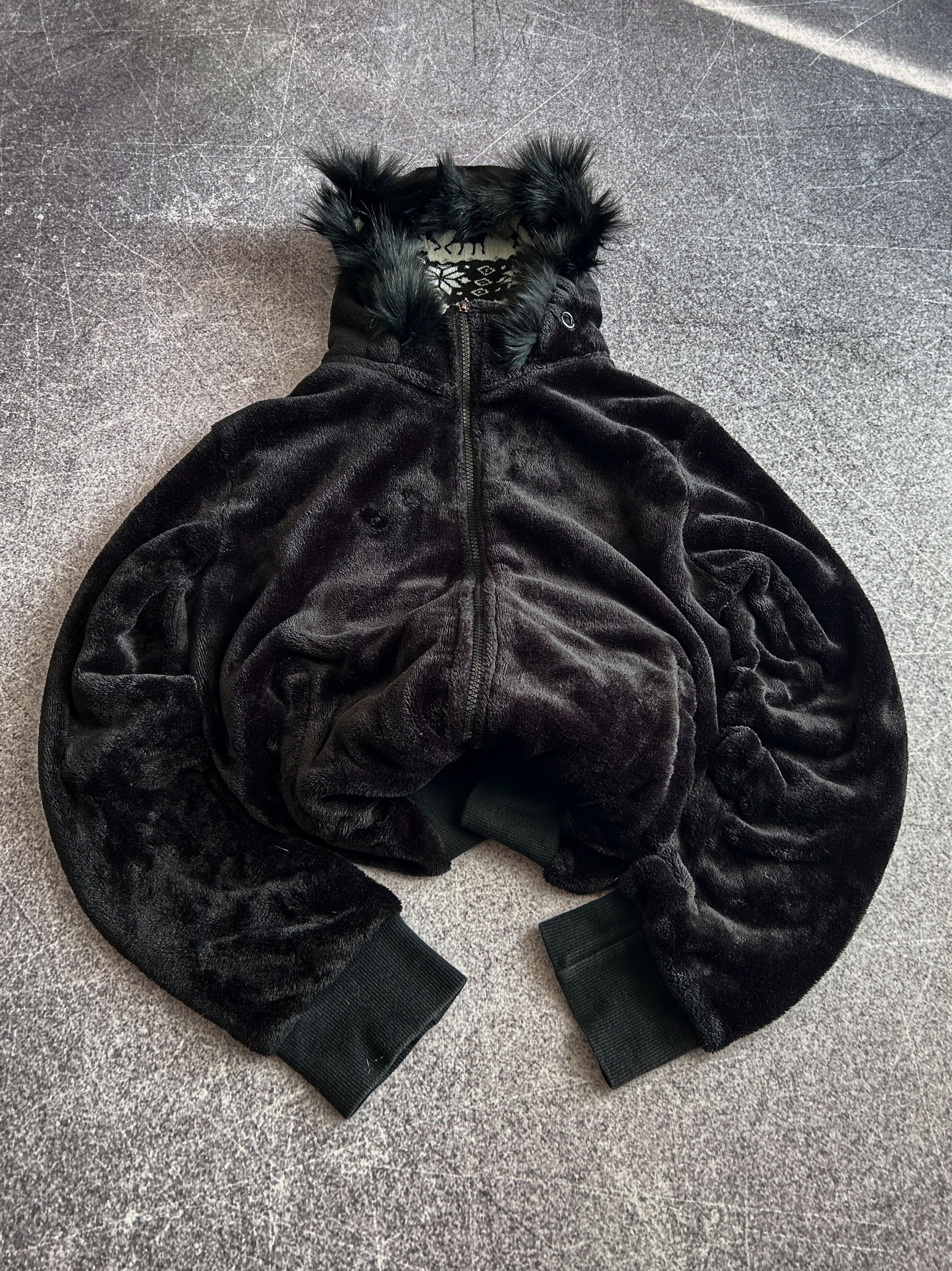 Designer VTG Yohji Yamamoto Travis Scott Style Mohair Fur Hoodie 90s Size US M / EU 48-50 / 2 - 1 Thumbnail
