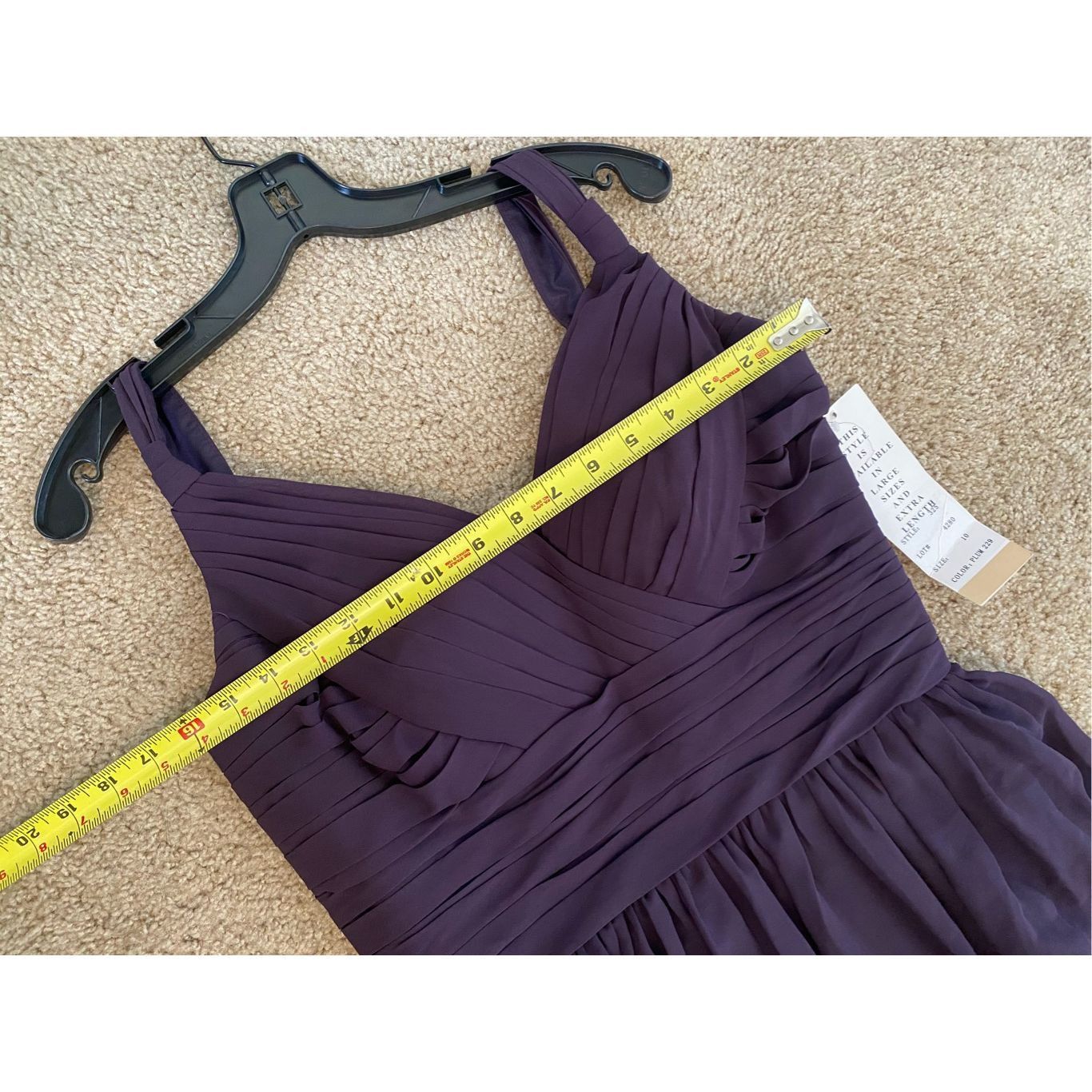 Billy Hill Bill Levkoff NWT Bridesmaid Chiffon Short Dress in Plum Purp Size L / US 10 / IT 46 - 8 Thumbnail