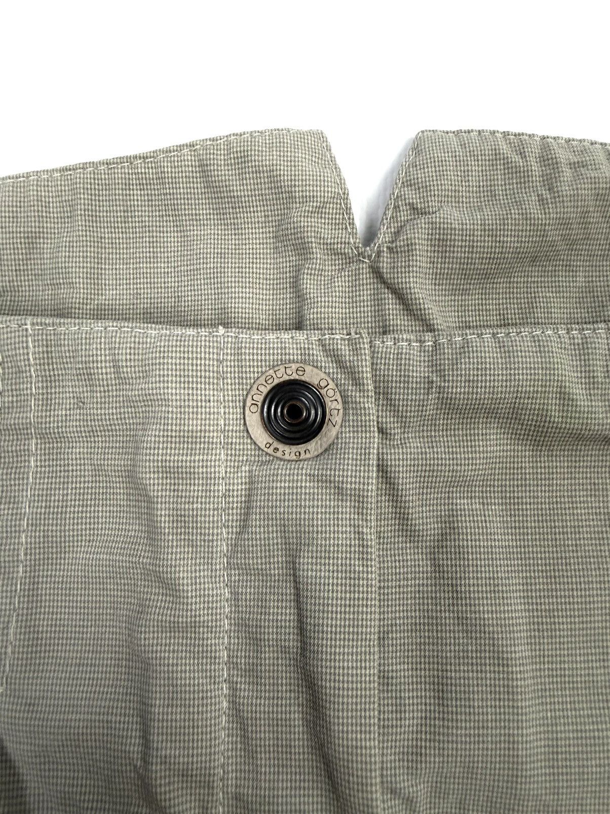 Annette Gortz Annette Görtz Rare Waxed Pants Gingham Beige L/XL Avantgarde Size 36" / US 14 / IT 50 - 22 Thumbnail