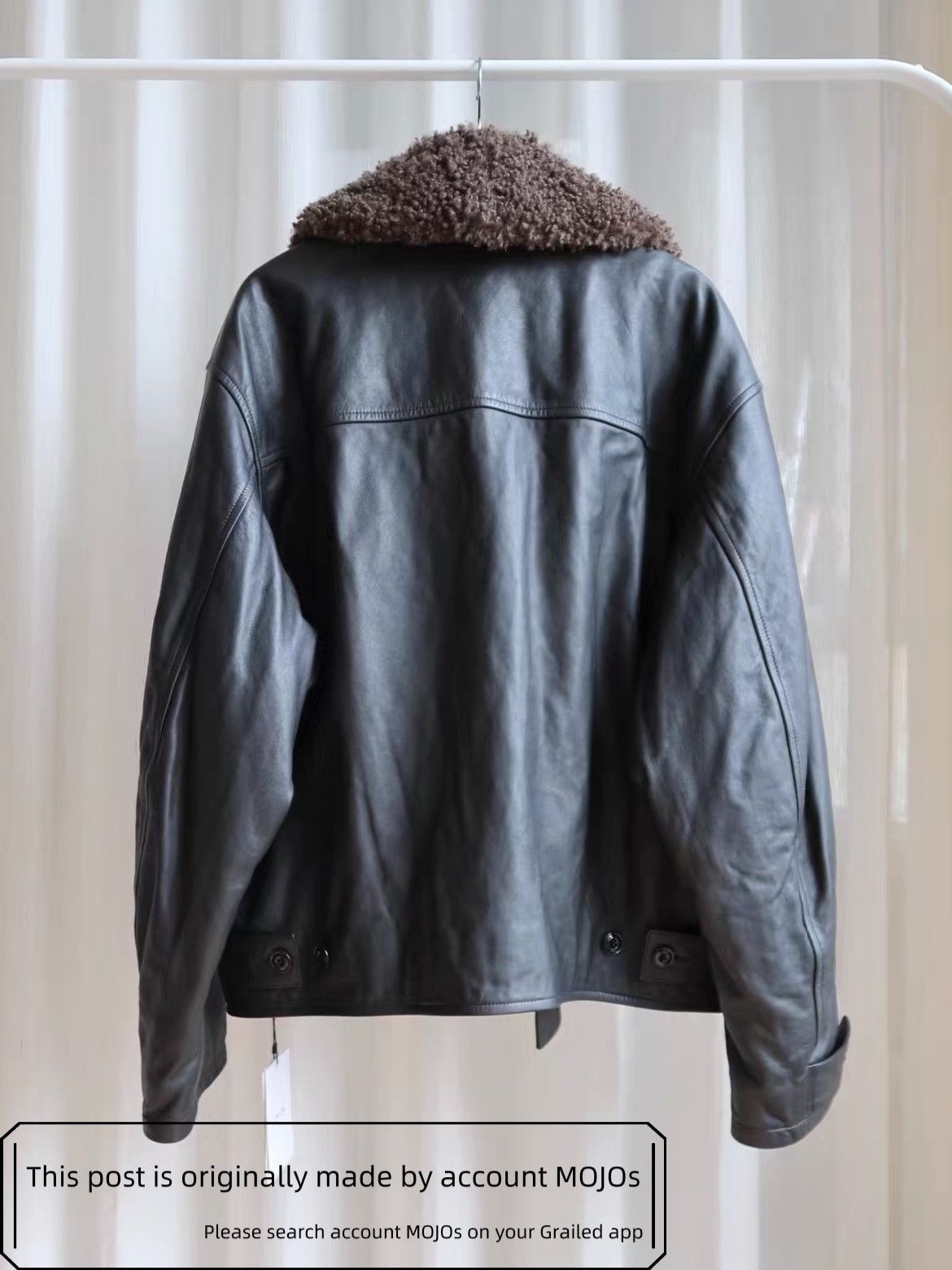 Lemaire Sz L Lemaire 24AW Shearling - Trimmed Leather Blouson mojos2 Size US L / EU 52-54 / 3 - 2 Thumbnail