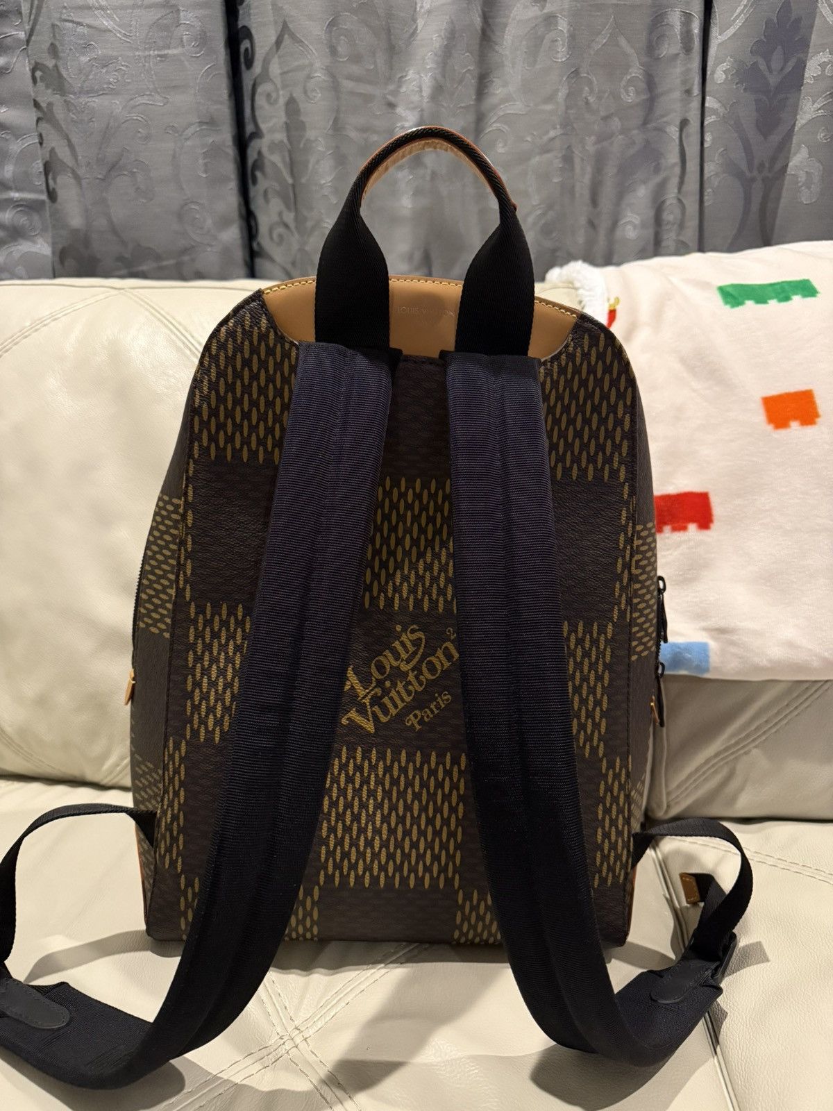 Louis Vuitton × Nigo GRAIL 🦄📜 Louis Vuitton X Nigo Damier Wave Campus Backpack Size ONE SIZE - 2 Thumbnail