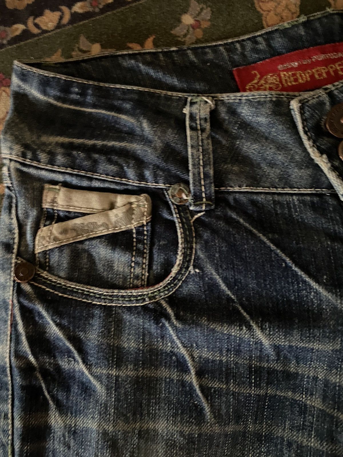 Japanese Brand Japanese Brand Red Pepper Jeans Distressed Denim Size US 29 - 6 Thumbnail