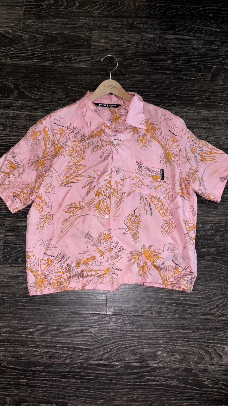 Palm Angels Pink Abstract Palms Bowling Shirt Size US L / EU 52-54 / 3 - 1 Thumbnail