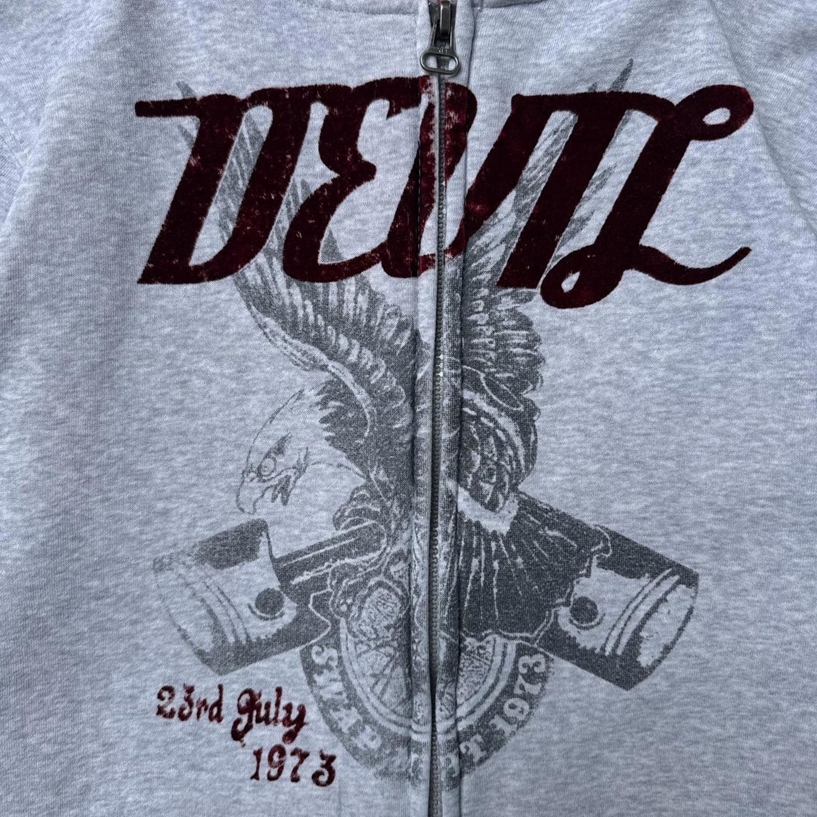 Other Y2K Non Stop Devil Grey zip up hoodie jacket Size S / US 4 / IT 40 - 4 Thumbnail