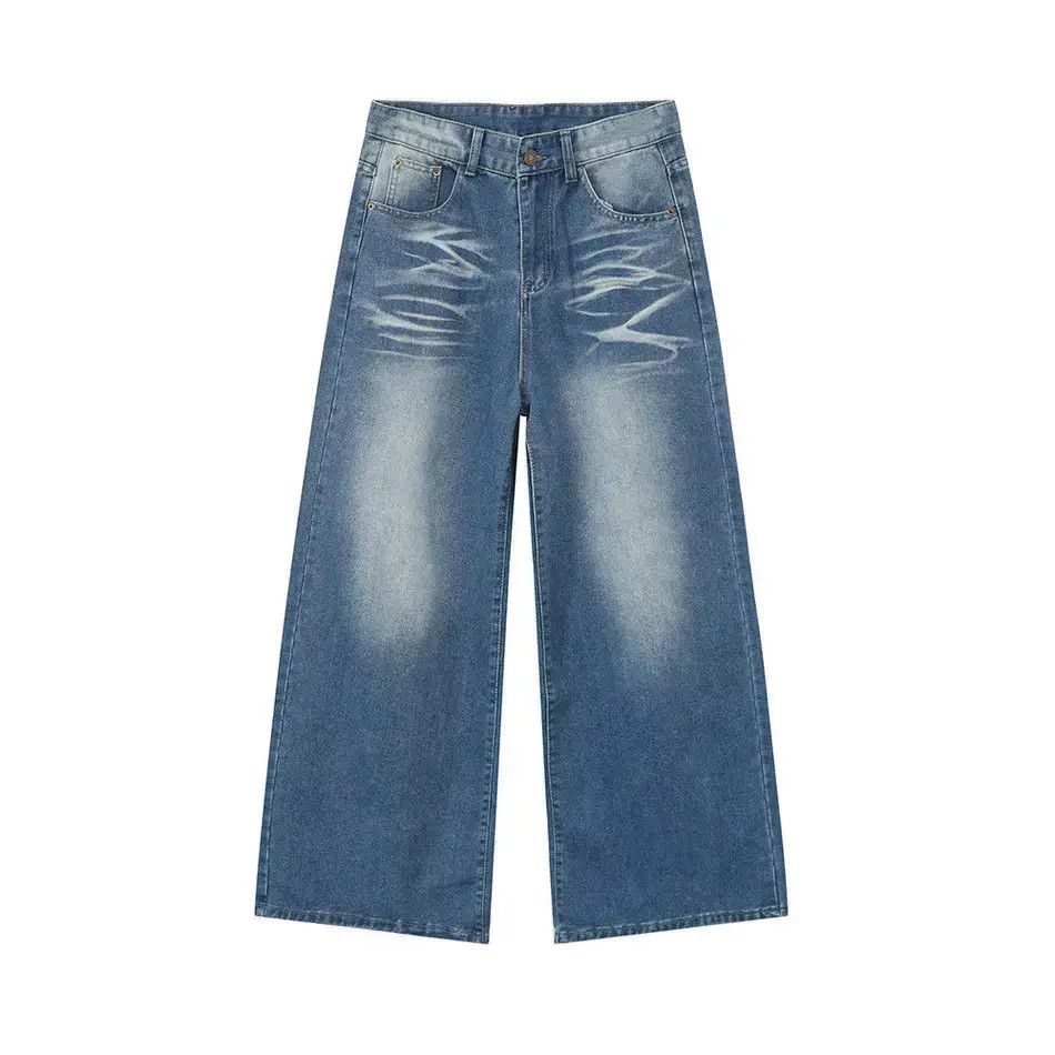 Japanese Brand Retro loose high street wide leg jeans Size US 32 / EU 48 - 4 Thumbnail