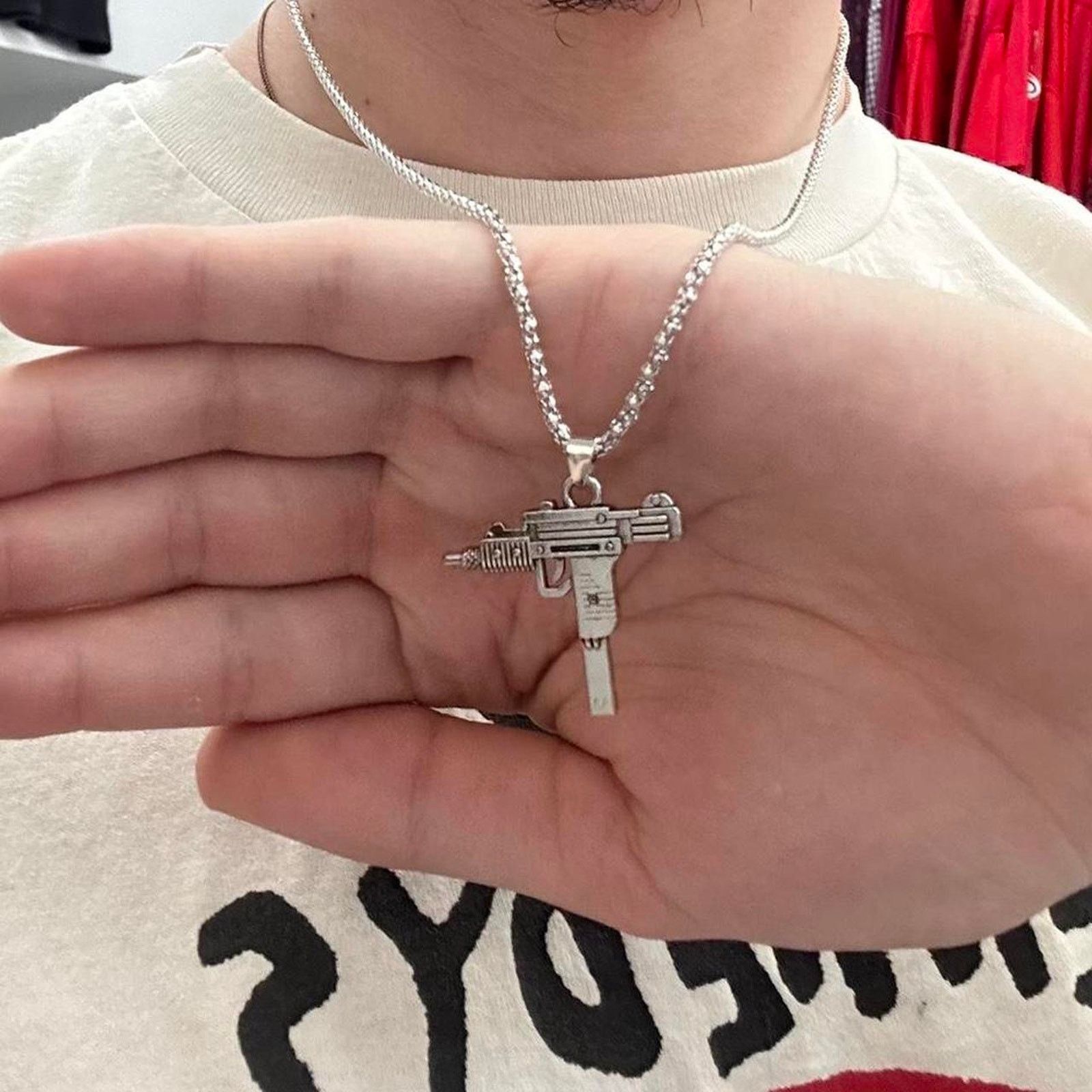 Other Y2k silver mini uzi necklace Size ONE SIZE - 4 Thumbnail