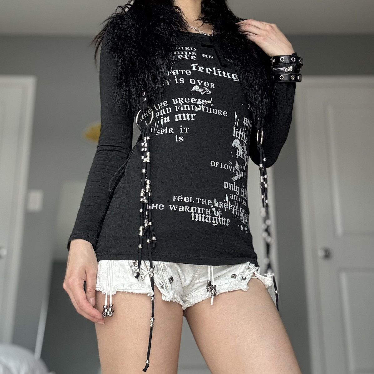 Japanese Brand Punk Distressed Spiderweb Graphic Longsleeve Top Size S / US 4 / IT 40 - 14 Thumbnail