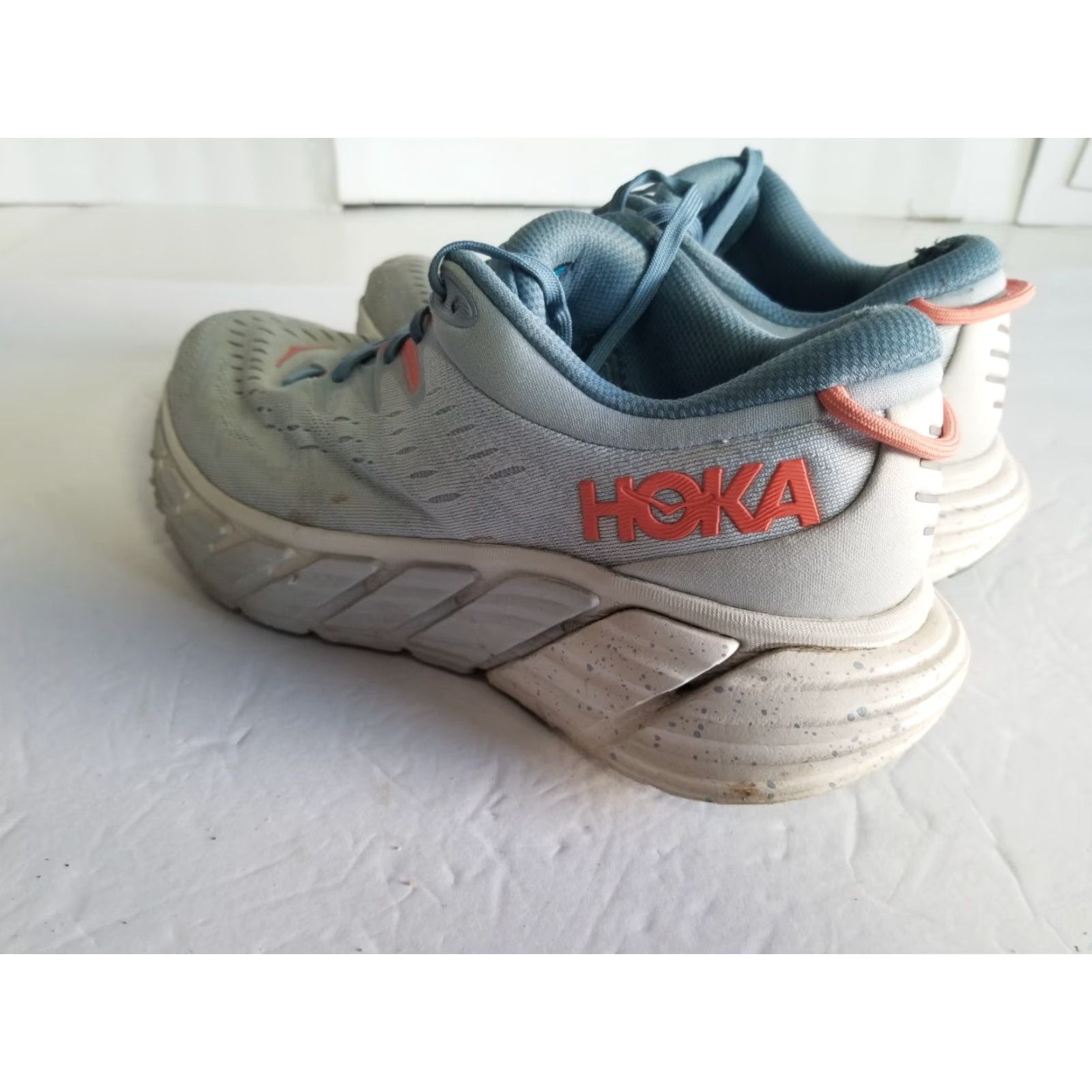 Vintage Hoka One One Gaviota 4 Blue Fog Sneakers Women's 8.5B Size UK 7 INSOLES Not Included Distressed See Pic Size US 7 / IT 37 - 4 Thumbnail