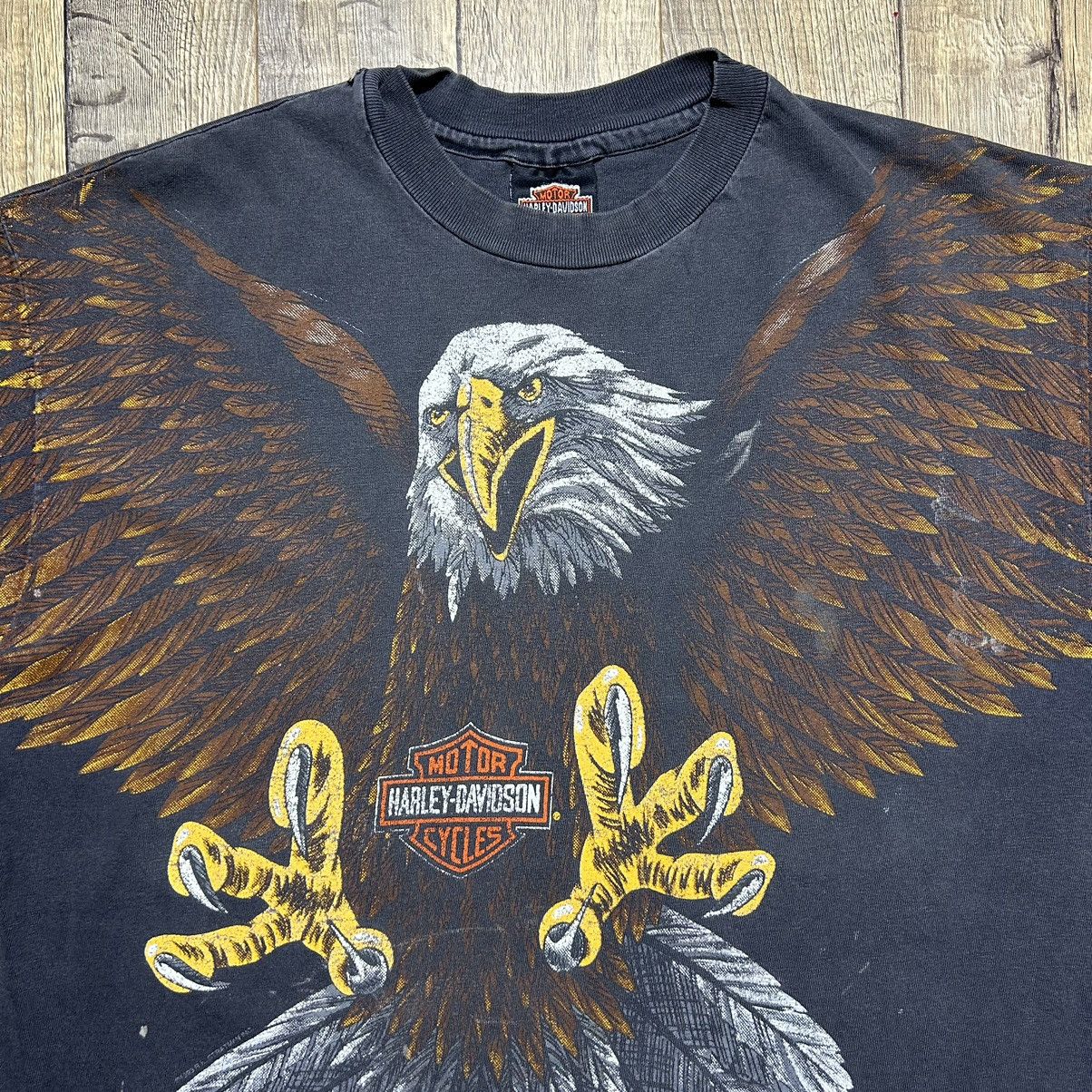 Harley Davidson × Vintage Vintage 1993 Harley Davidson T-Shirt Size Large AOP Print Size US L / EU 52-54 / 3 - 3 Thumbnail
