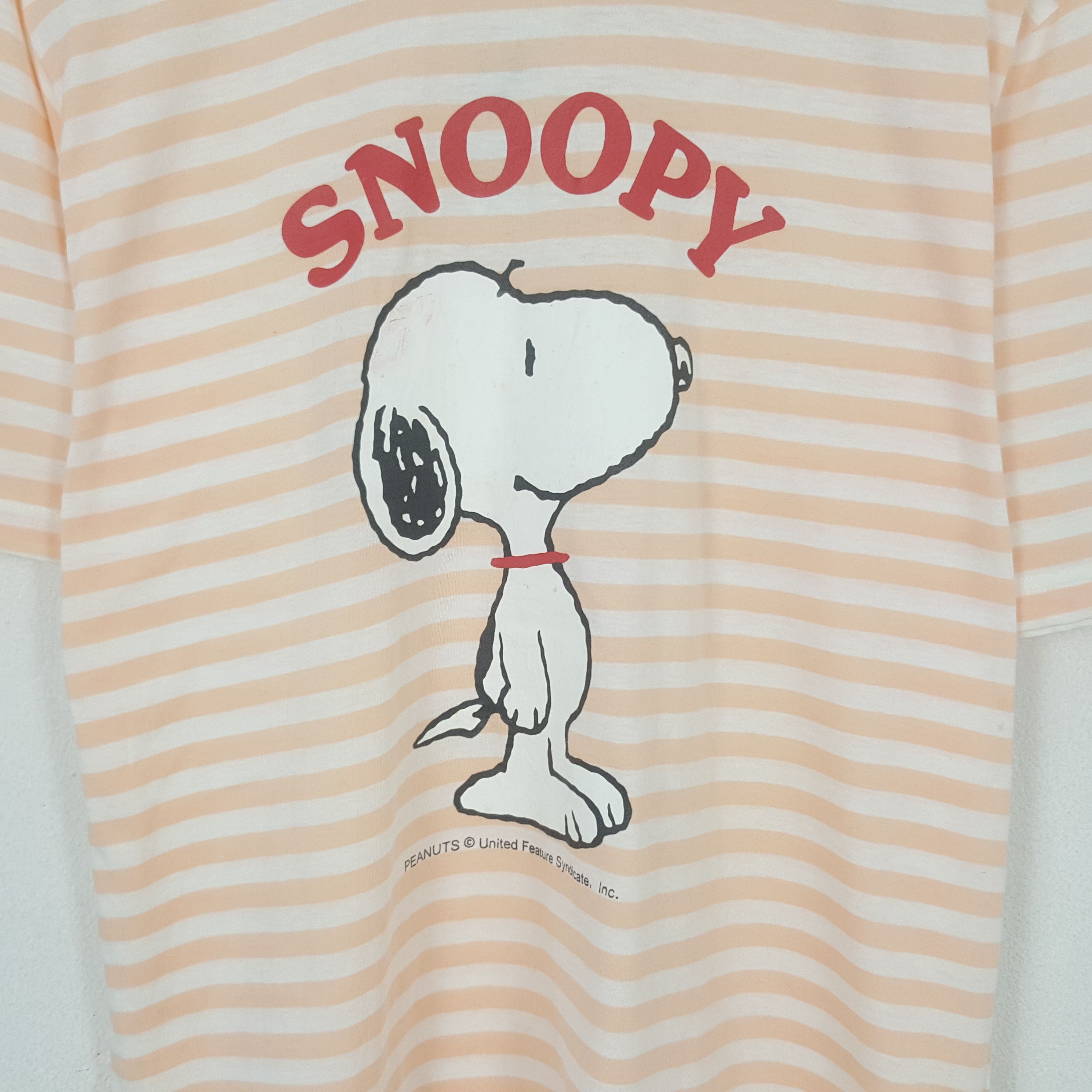 Japanese Brand Vintage Snoopy Striped Tshirt Size US L / EU 52-54 / 3 - 2 Thumbnail